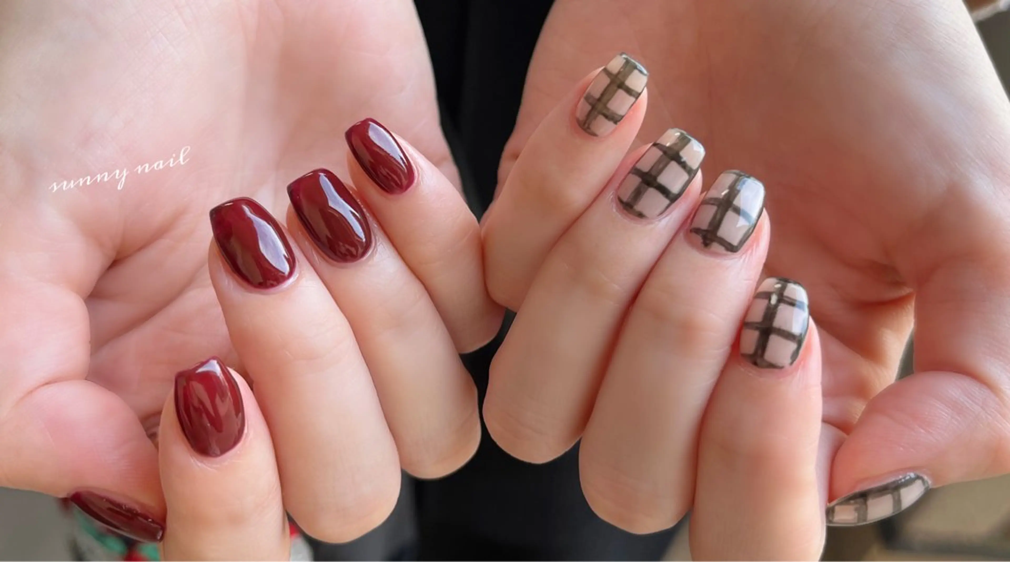 ネイル ボルドー 冬ネイル sunny nailのネイルデザイン