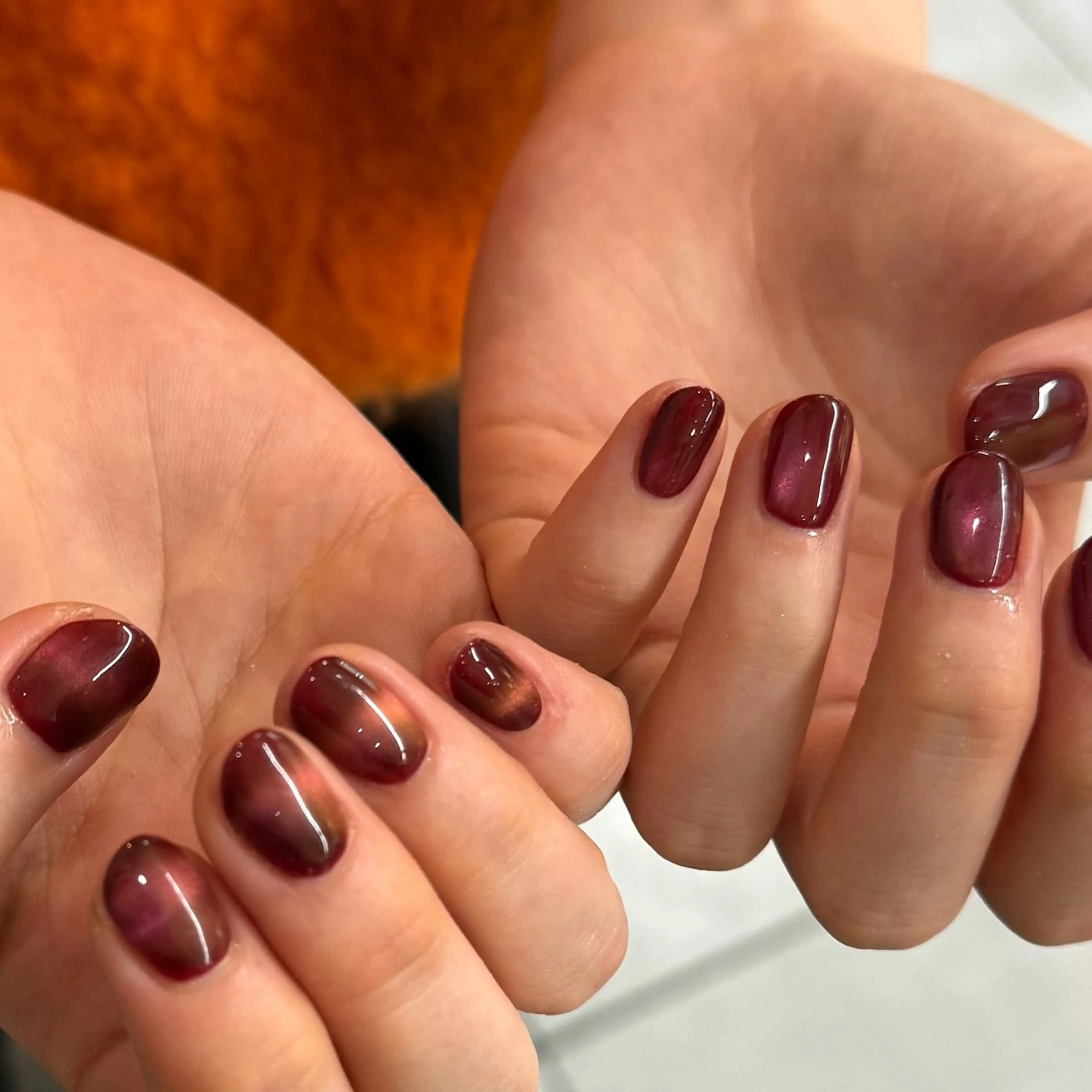 ネイル マグネットネイル ニュアンスネイル ハンドネイル ハンドケア Chizuru ☾ ໋のネイルデザイン