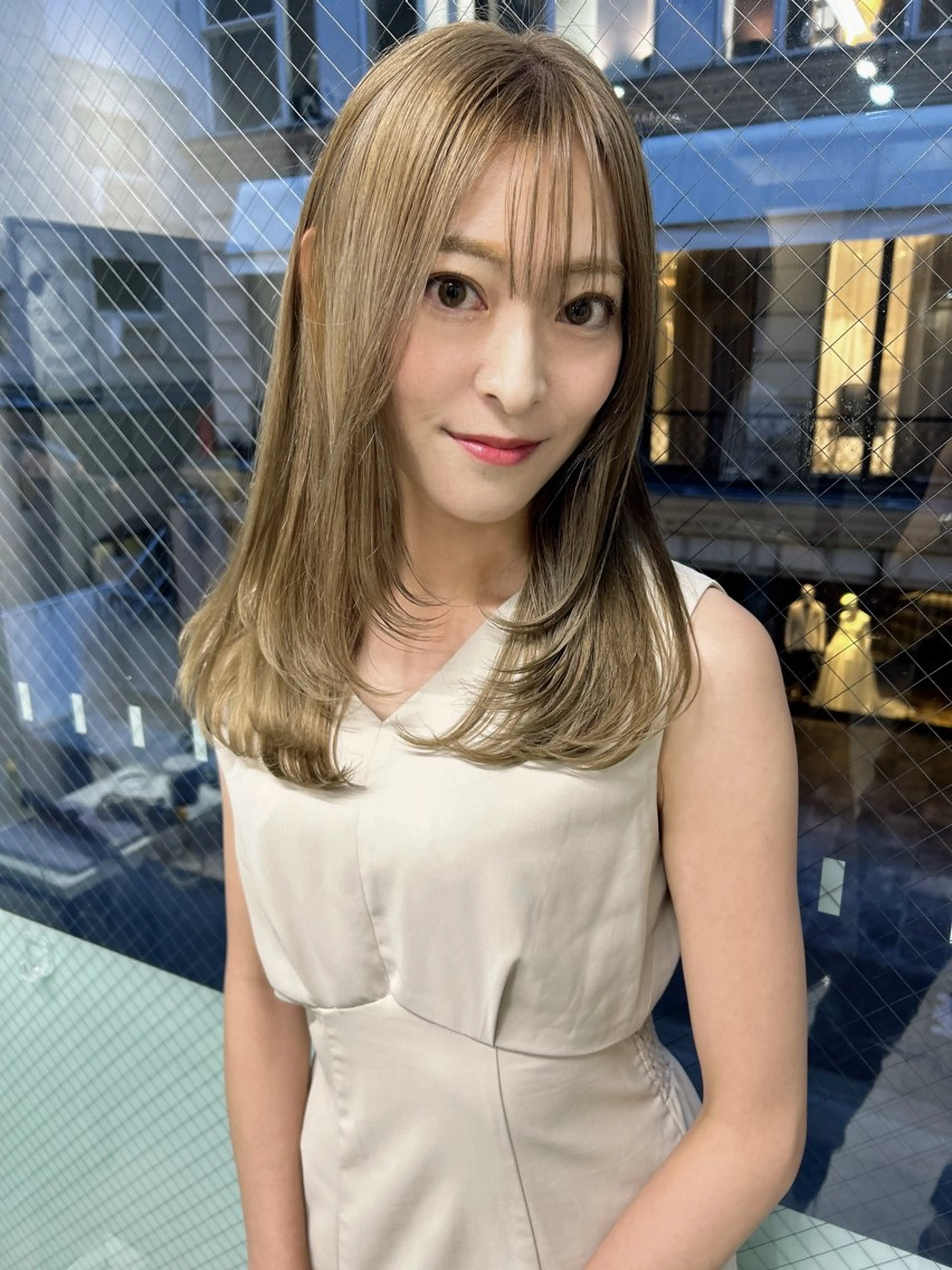 ロング カラー カット ヘアカラー トリートメント 髪質改善will hairdesignのヘアスタイル