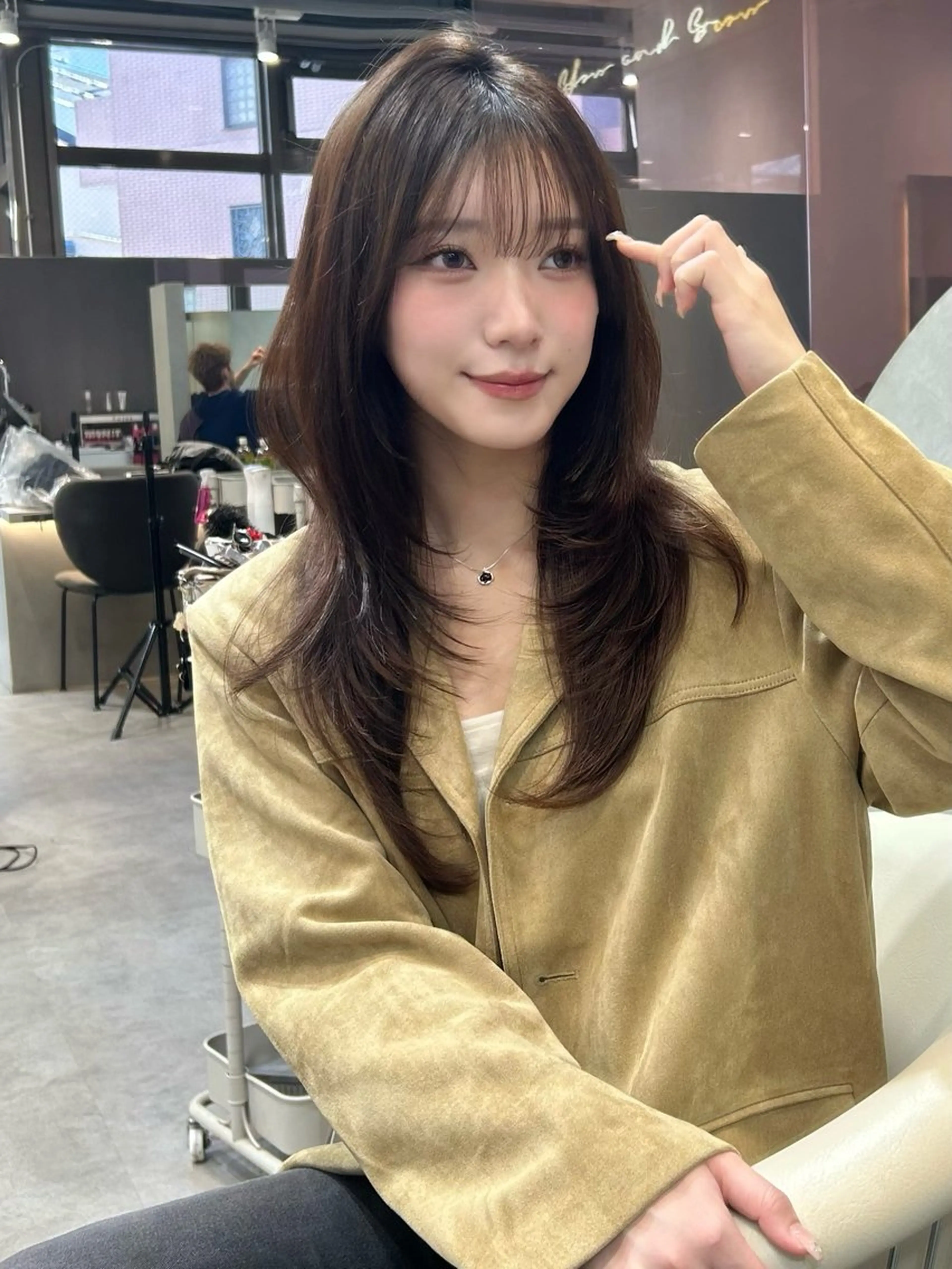 セミロング 大宮韓国ハッシュ🪽 GLROWseriのヘアスタイル