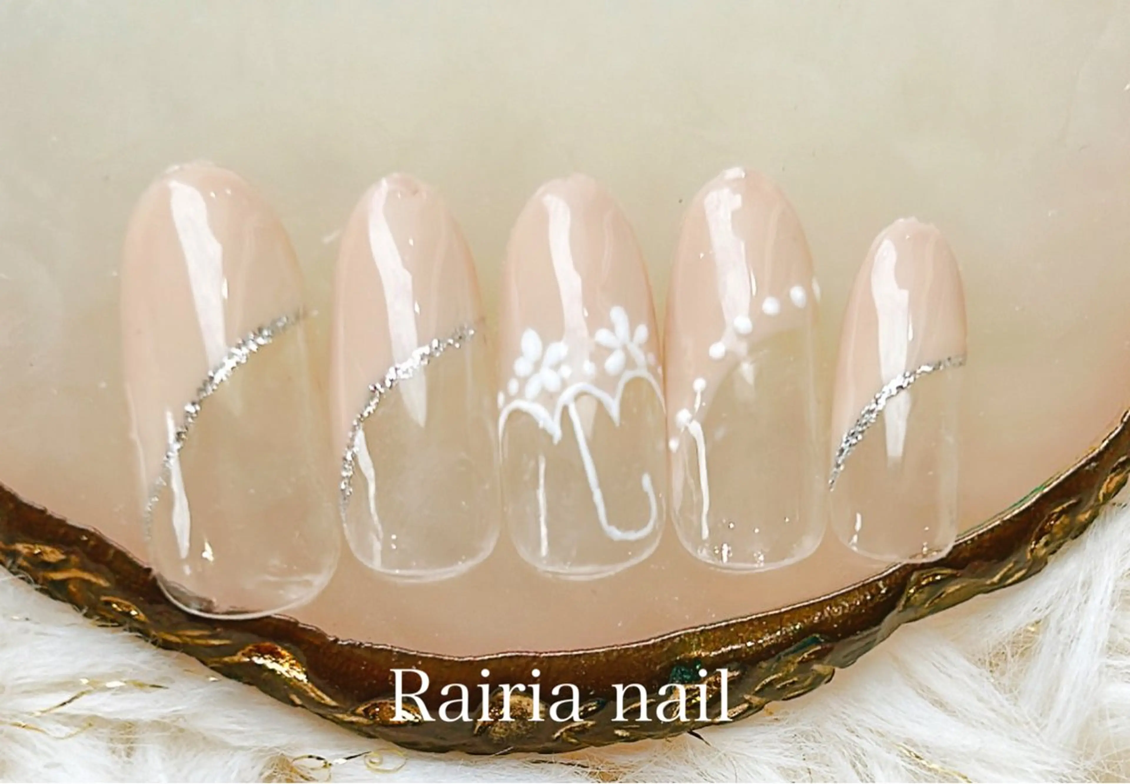 ネイル アートネイル ジェルネイル 持ち込み ニュアンスネイル パラジェル Rairia nail本八幡店のネイルデザイン