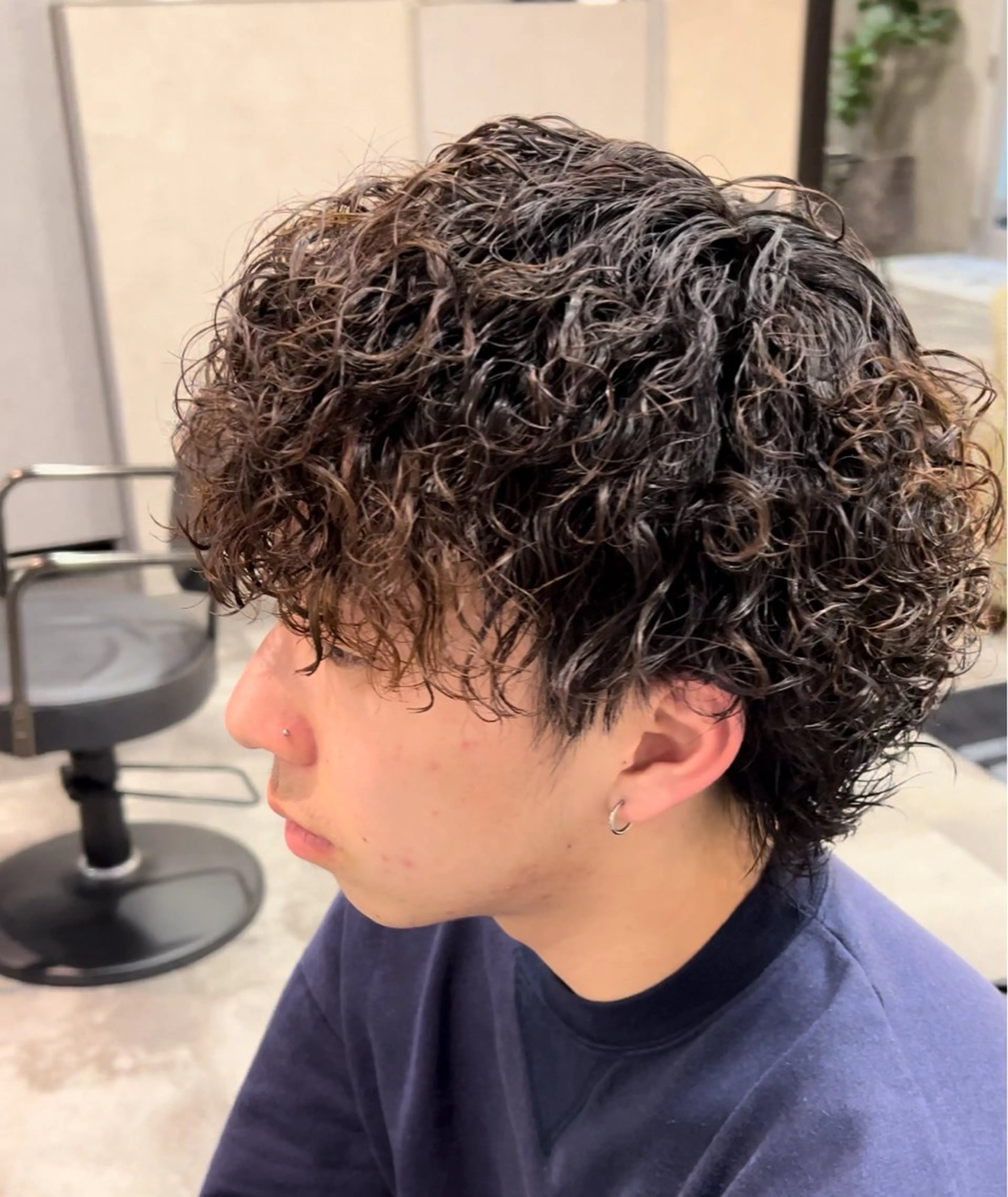 ミディアム パーマ ヘアアレンジ メンズ ミディアムパーマ メンズパーマ メンズ特化/カラー/ パーマ/ケイシンのヘアスタイル