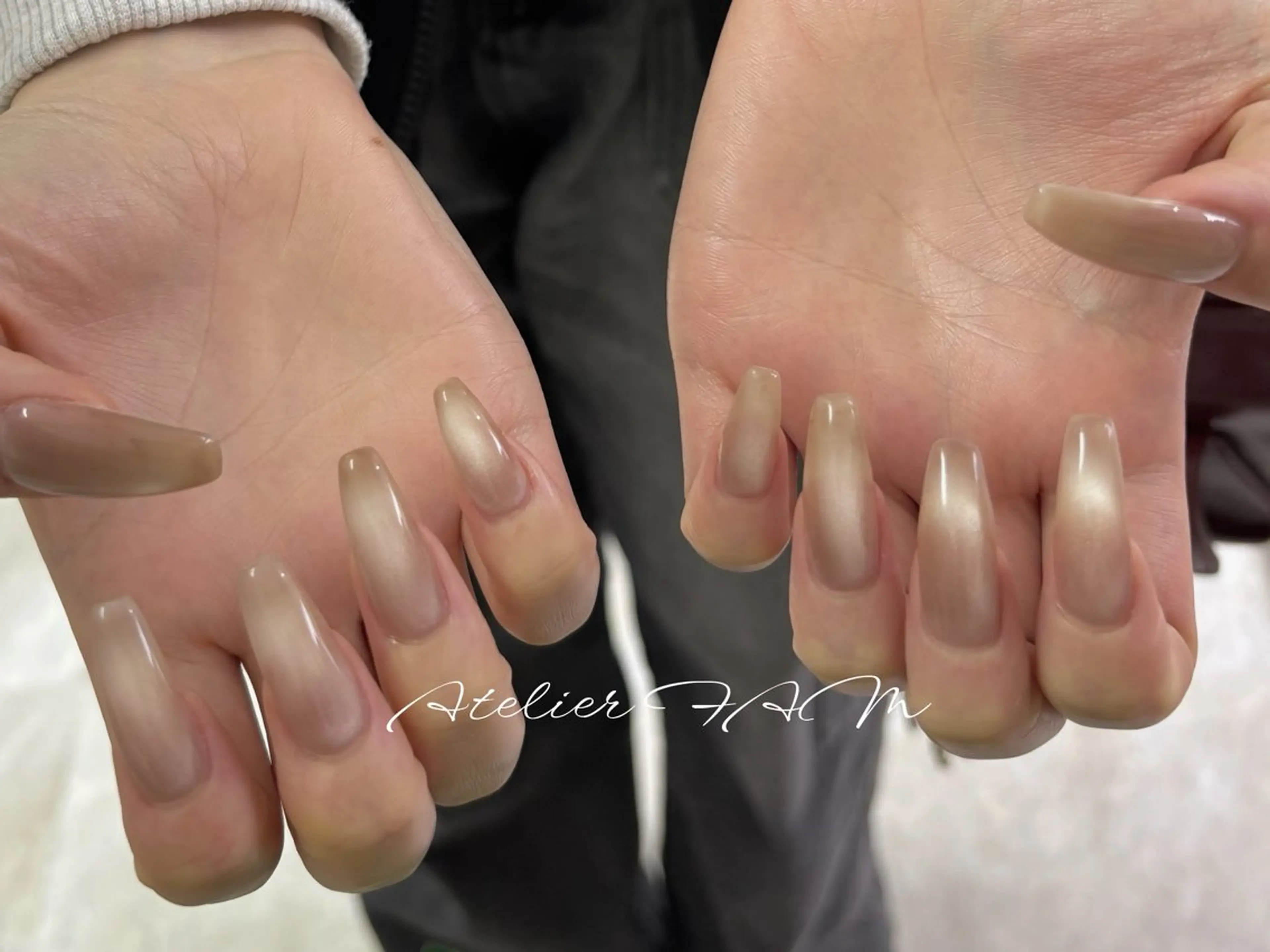 ロング ハンドネイル nail&eyelashsalon atelier fam上本町店所属・アトリエ FAMのネイルデザイン