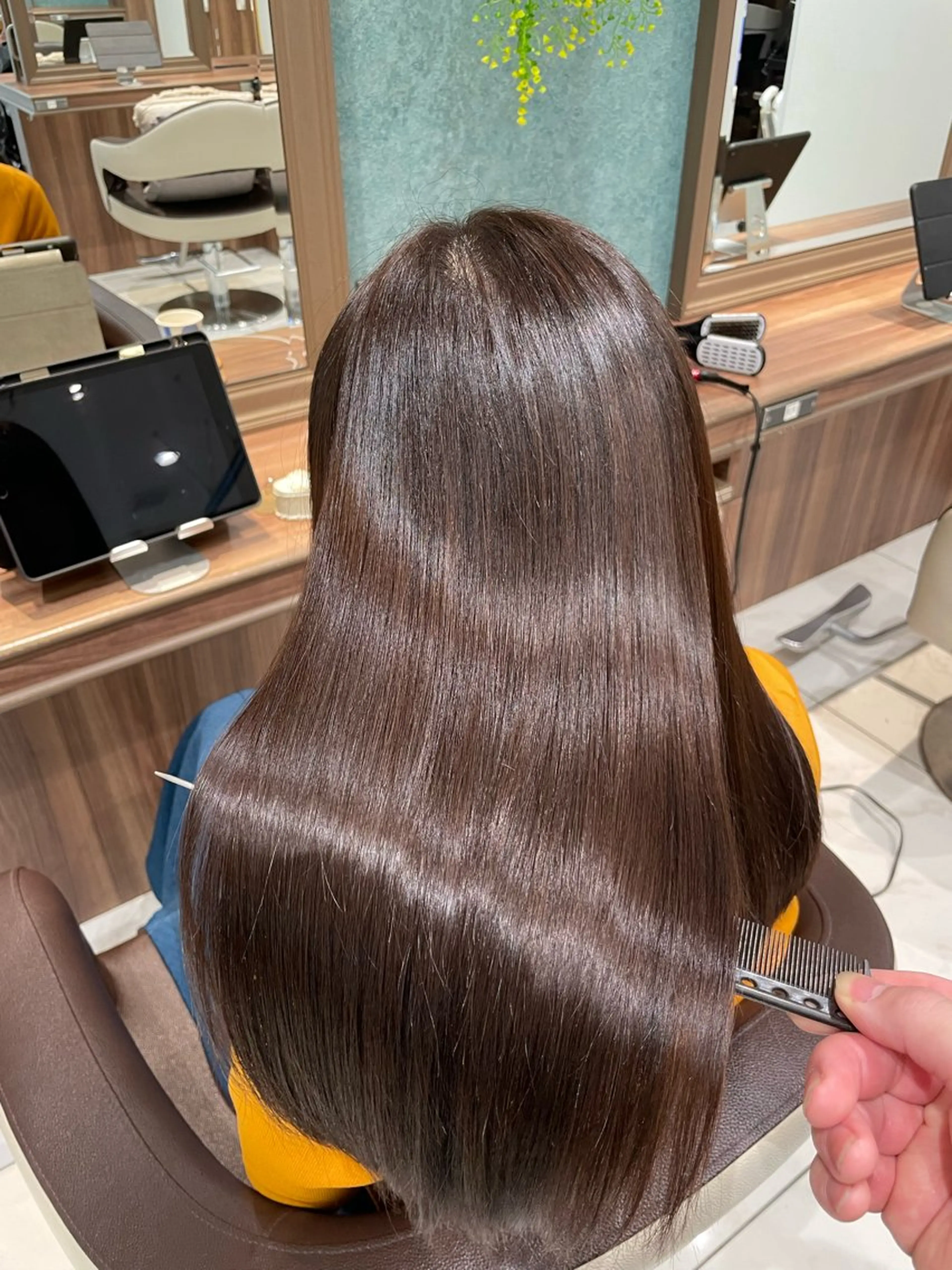 ロング ヘアアレンジ ハイライト 髪質改善 縮毛矯正 トリートメント ヘアカラー トリートメント 🇰🇷韓国ヘア🤍 副店長/栗田のヘアスタイル