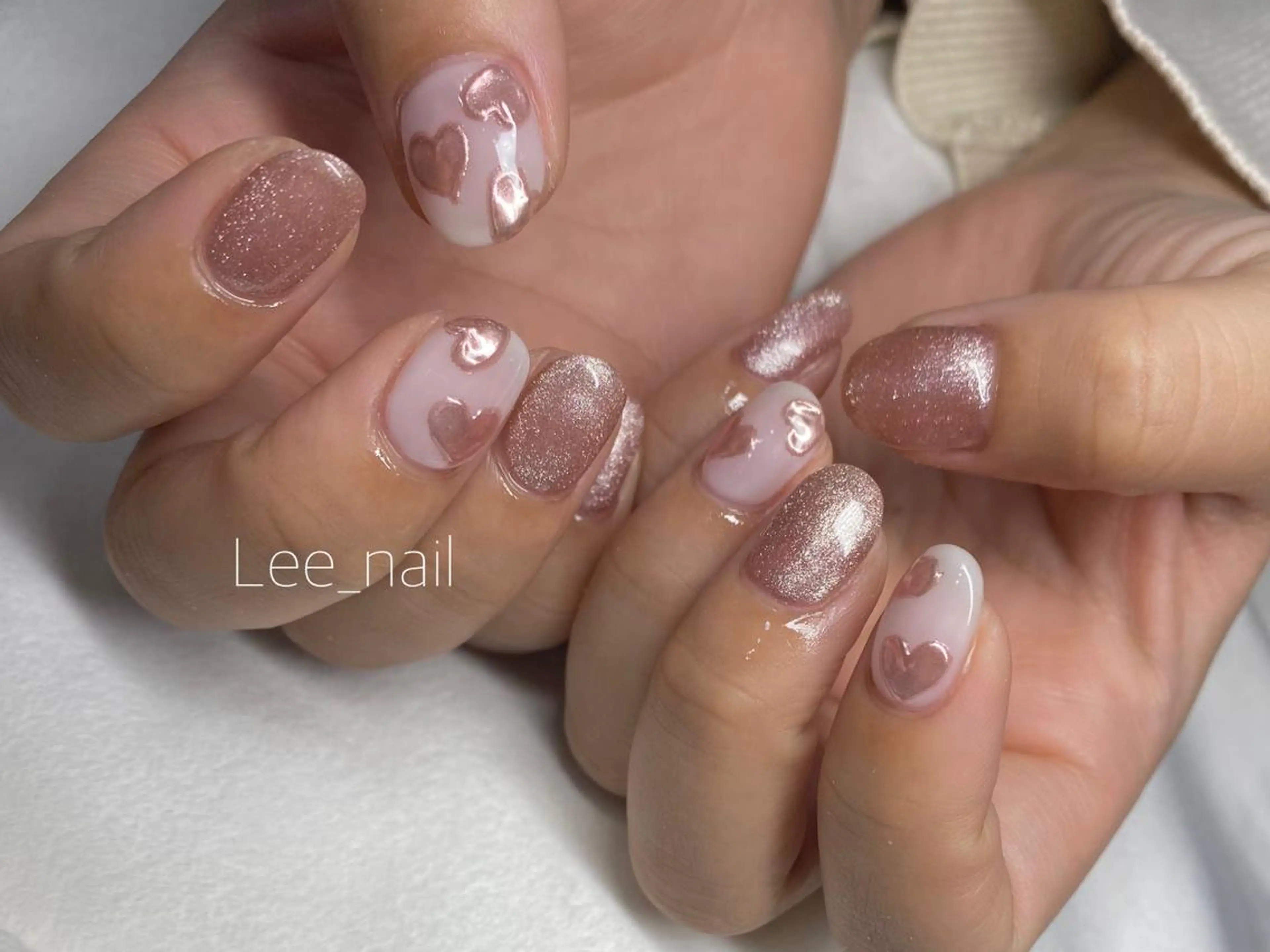 ネイル マグネットネイル ミラーネイル ハンドネイル Lee_ nailのネイルデザイン