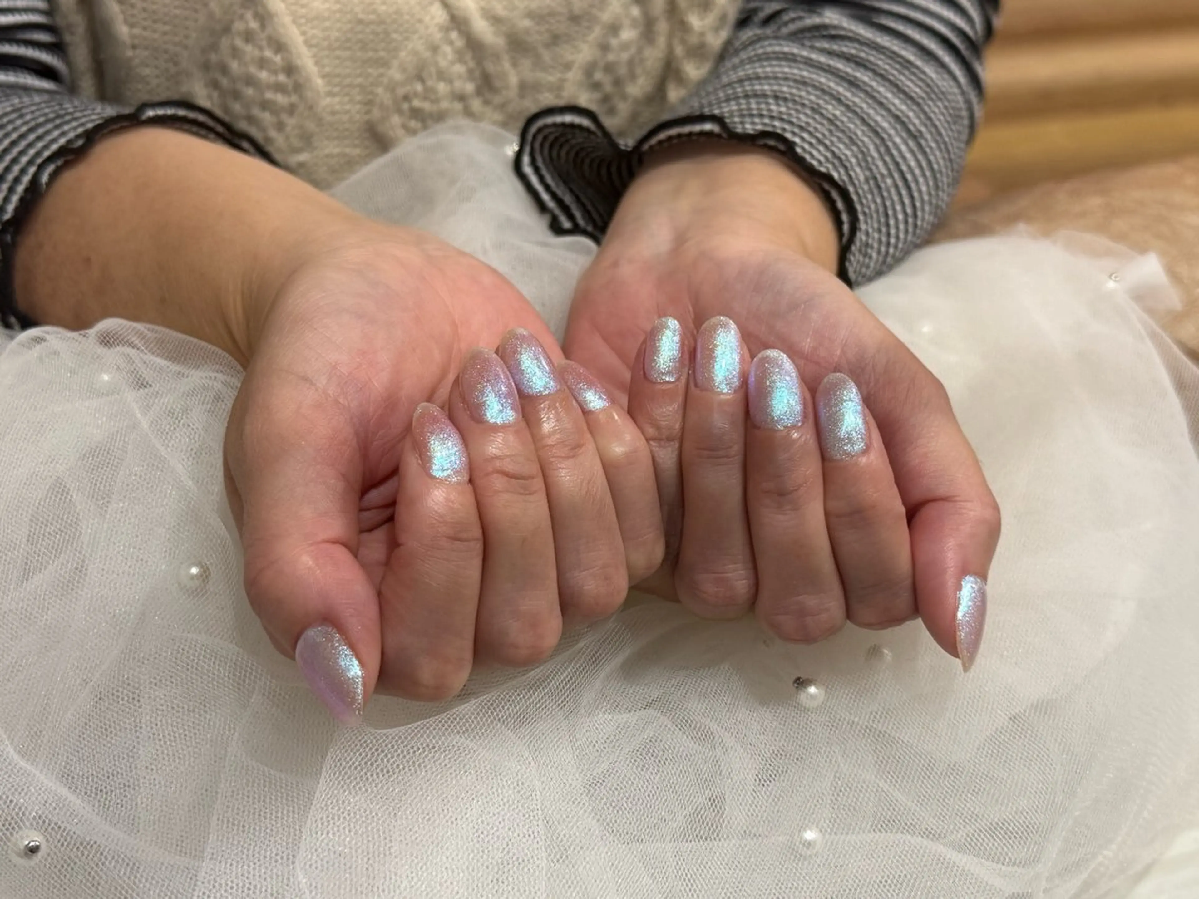 ネイル ラメ(グリッター) ハンドネイル Grandir しずくのネイルデザイン