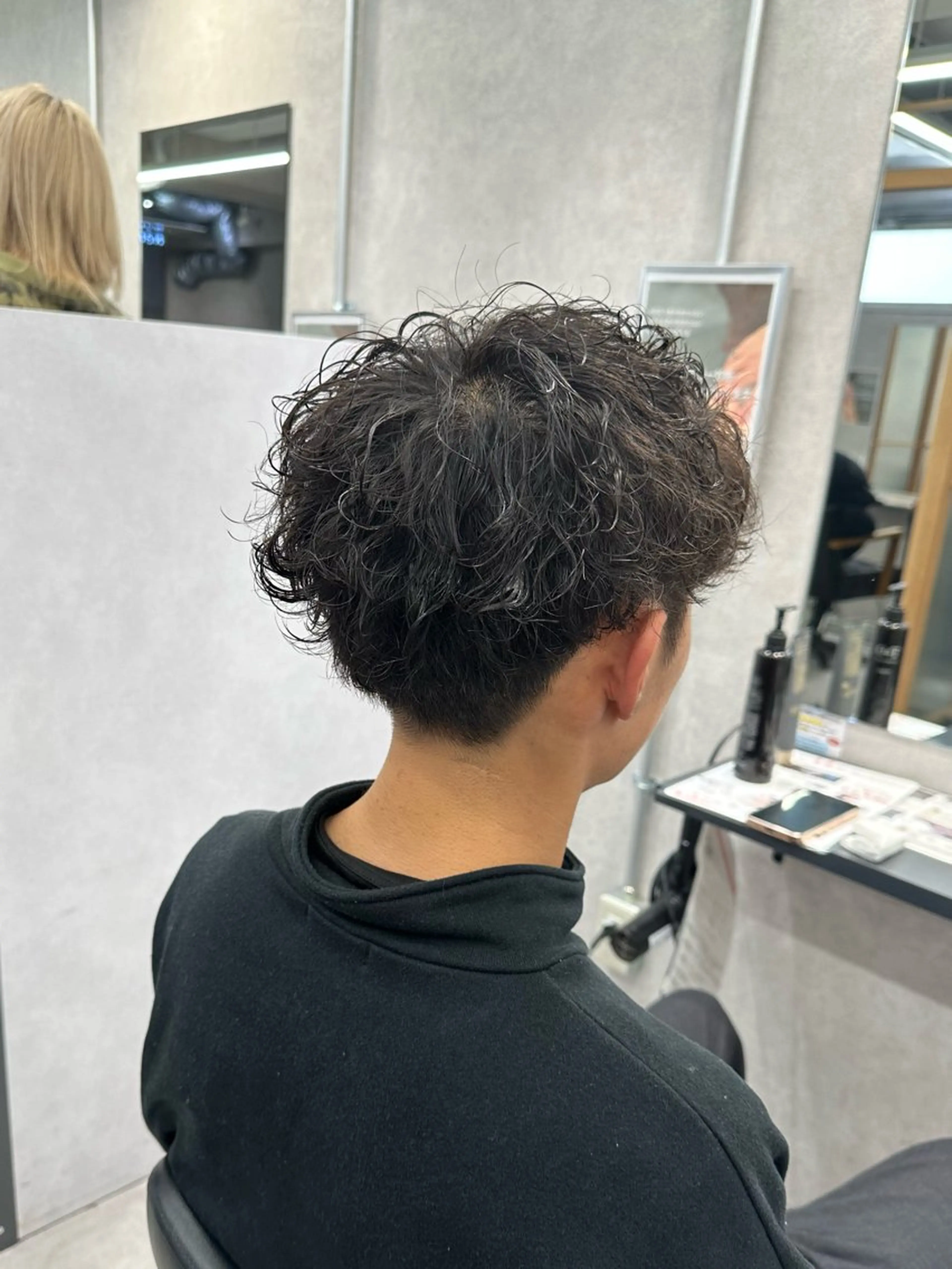 ショート パーマ メンズ マッシュ メンズパーマ 刈り上げ カット 🌀メンズパーマ🌀 中島 日菜のヘアスタイル