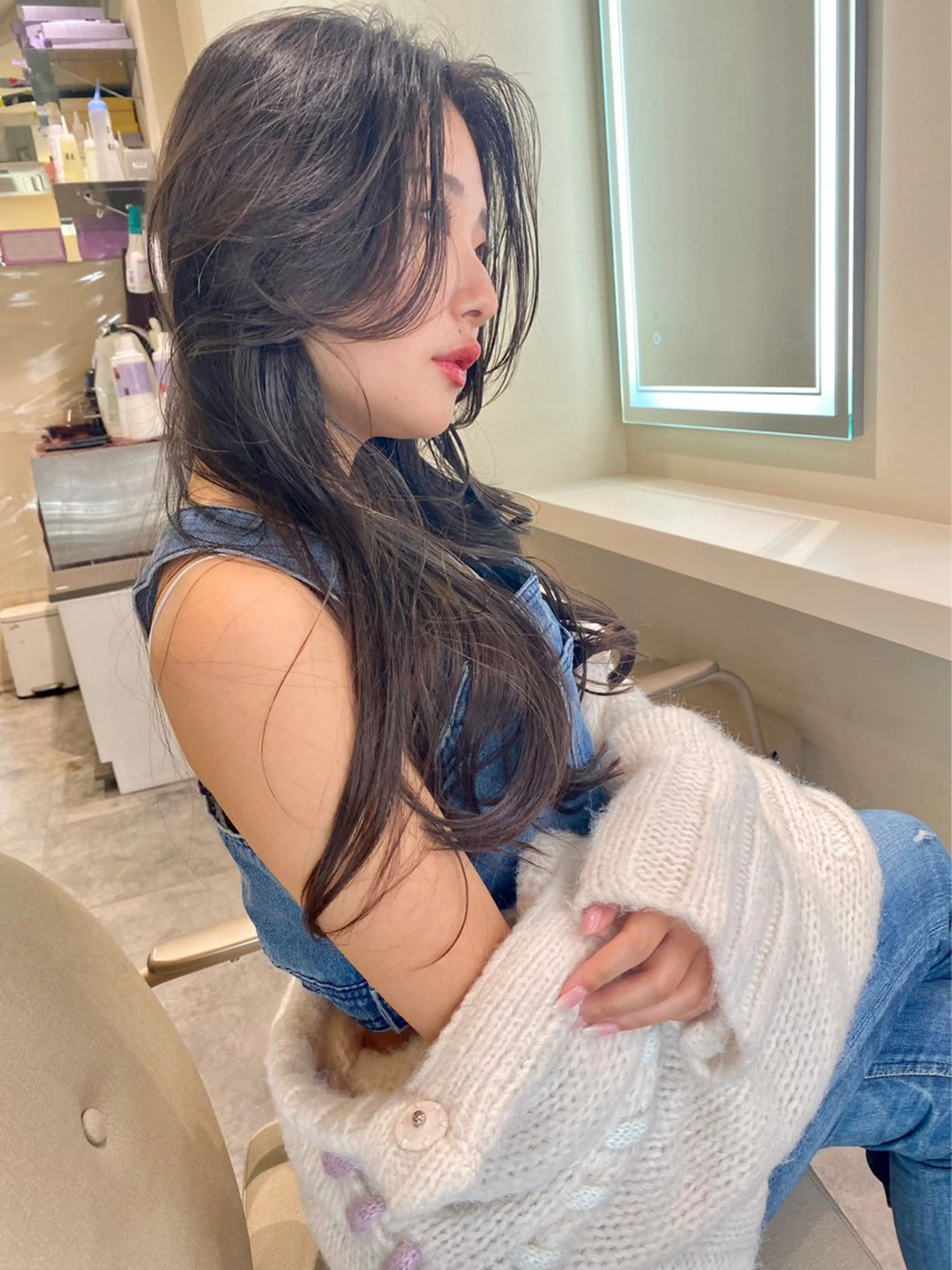 ロング カラー パーマ ロング amble luxe 髪質改善 💕のヘアスタイル