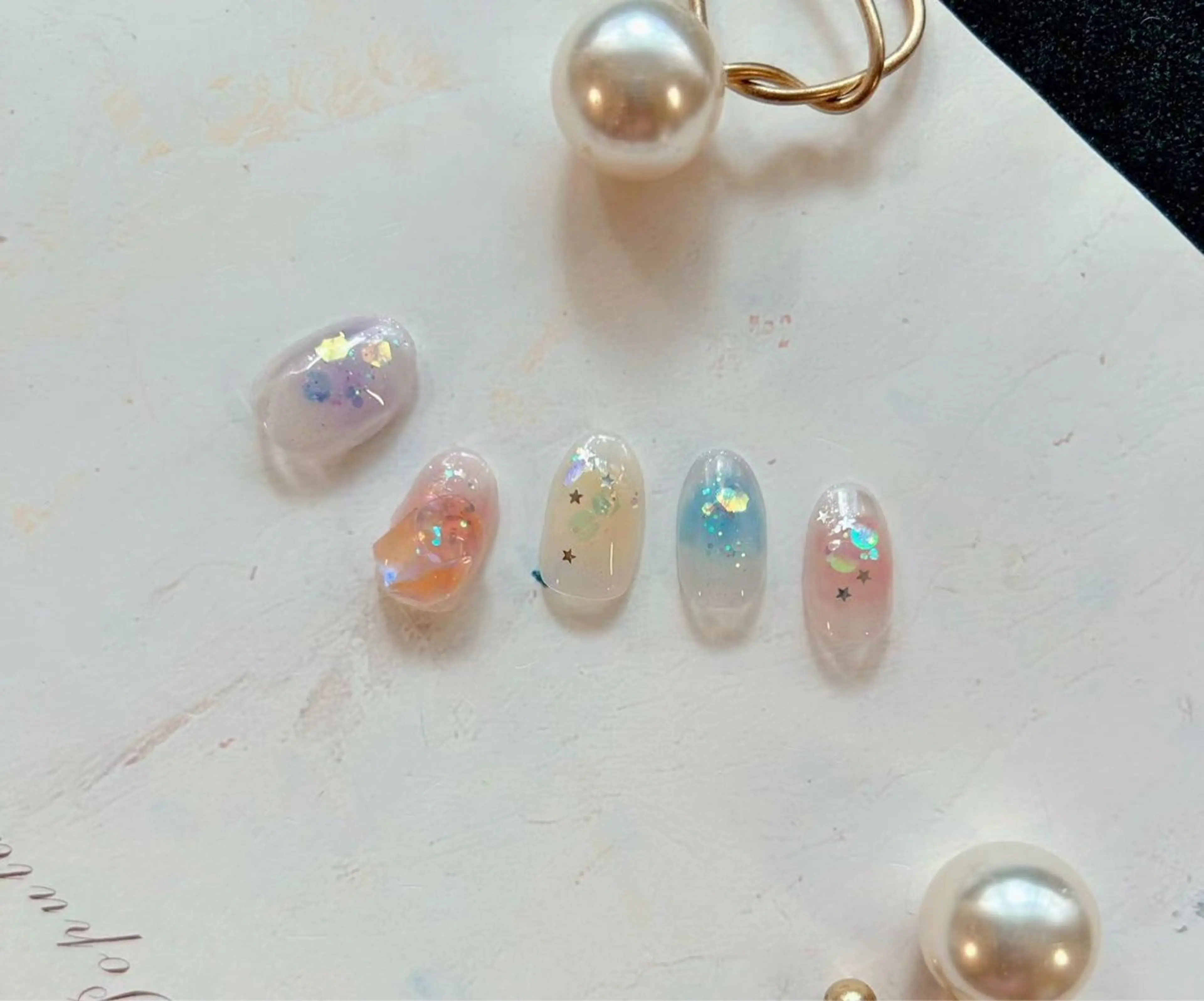 ネイル ホログラムネイル ハンドネイル maylienail サロンkiのネイルデザイン