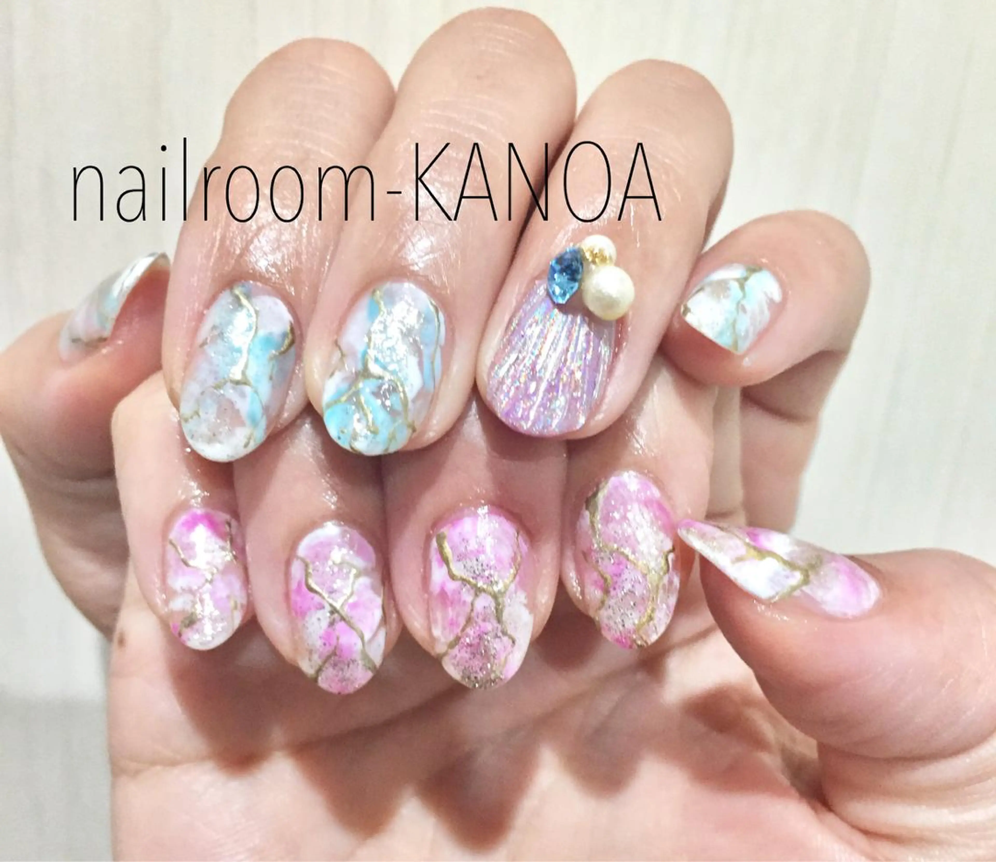 ネイル 大理石ネイル(マーブル) nailroom- KANOAのネイルデザイン