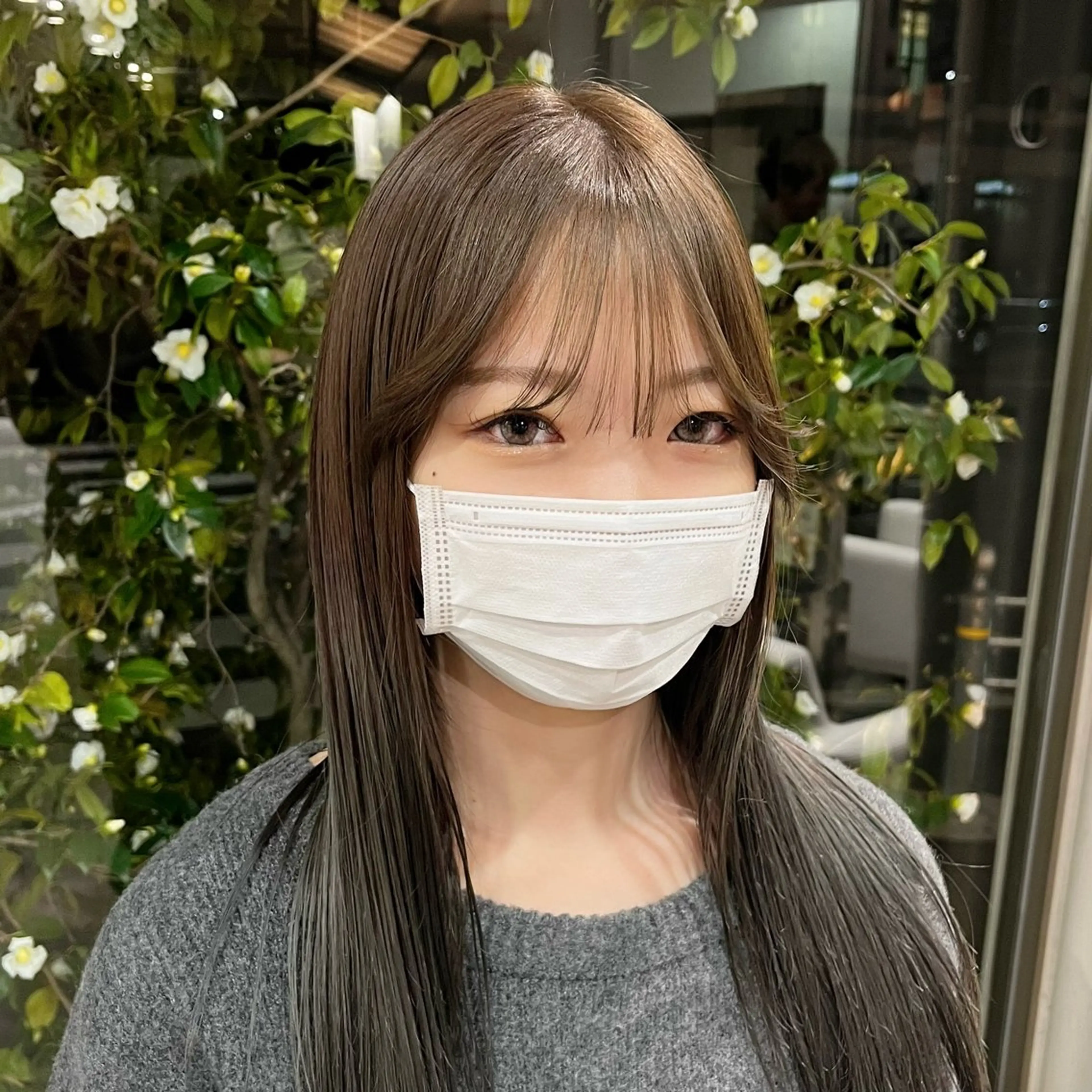 ロング 顔周りカット レイヤーカット KUTEN所属・岐阜パーマ/透明感 カラー/Genkiのヘアスタイル