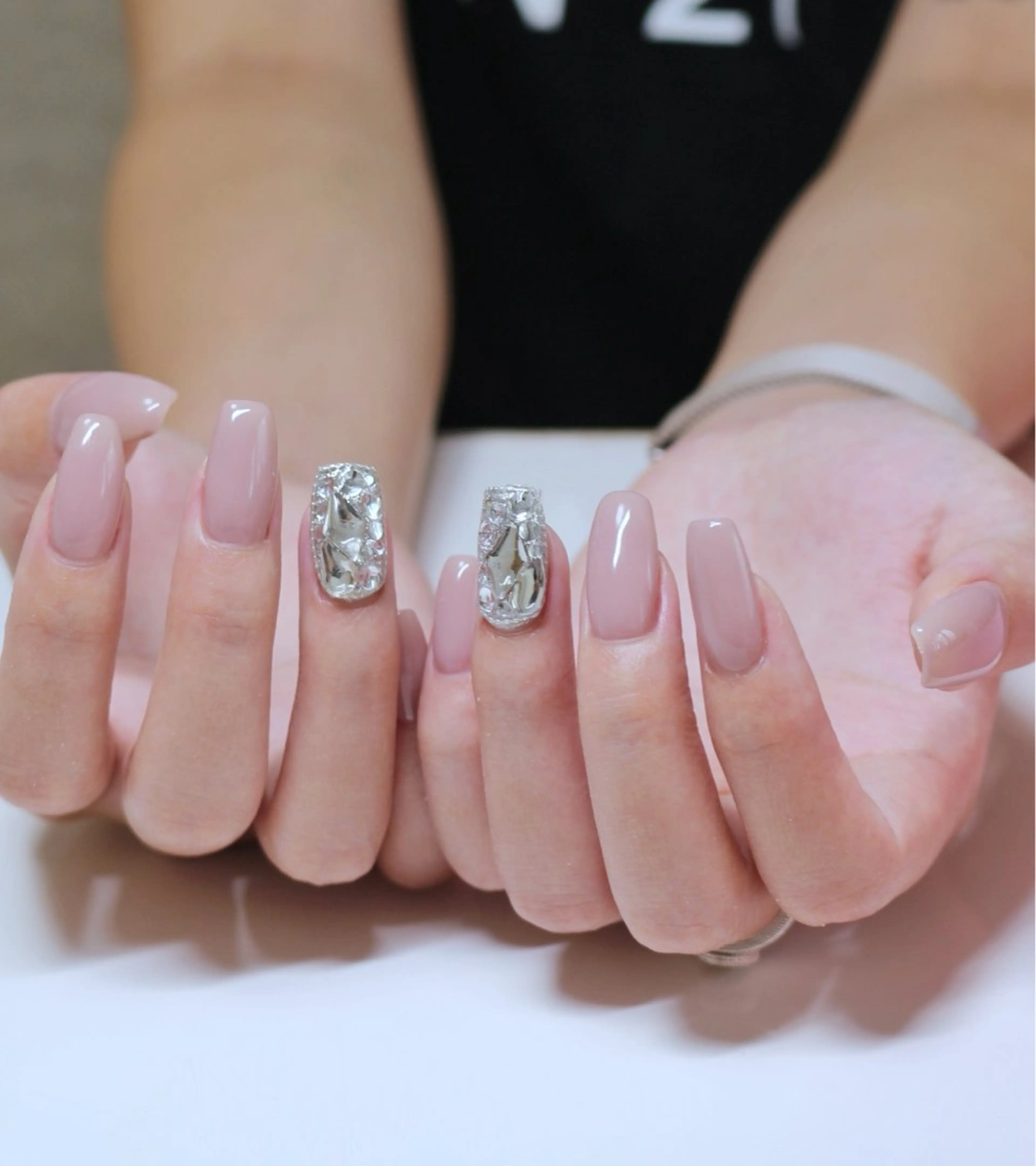 ネイル 韓国ネイル ワンホンネイル ハンドネイル Baku Nailsのネイルデザイン