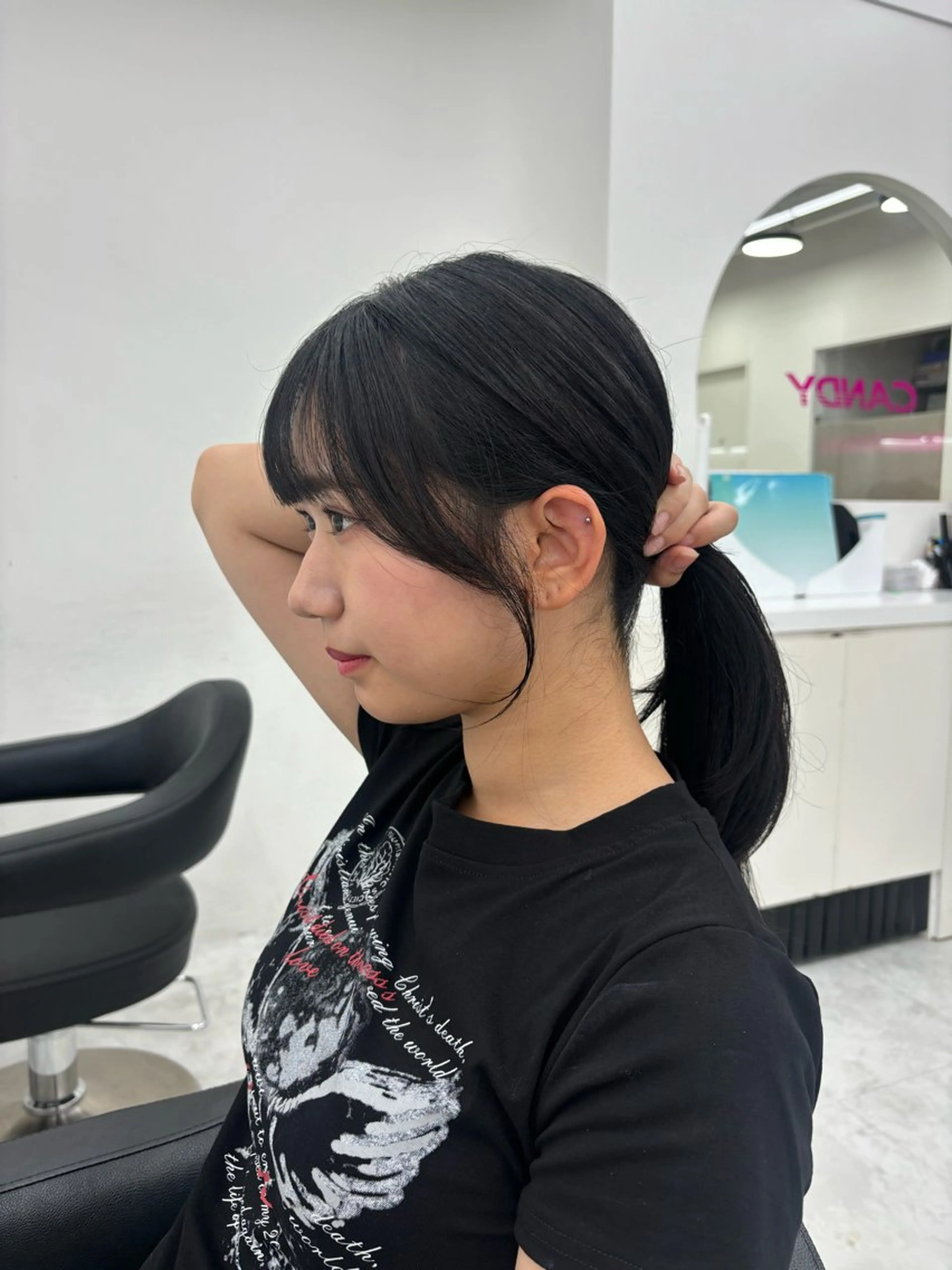 ロング カラー カット トリートメント ヘッドスパ ヘアセット 韓国レイヤー ハッシュカットのヘアスタイル