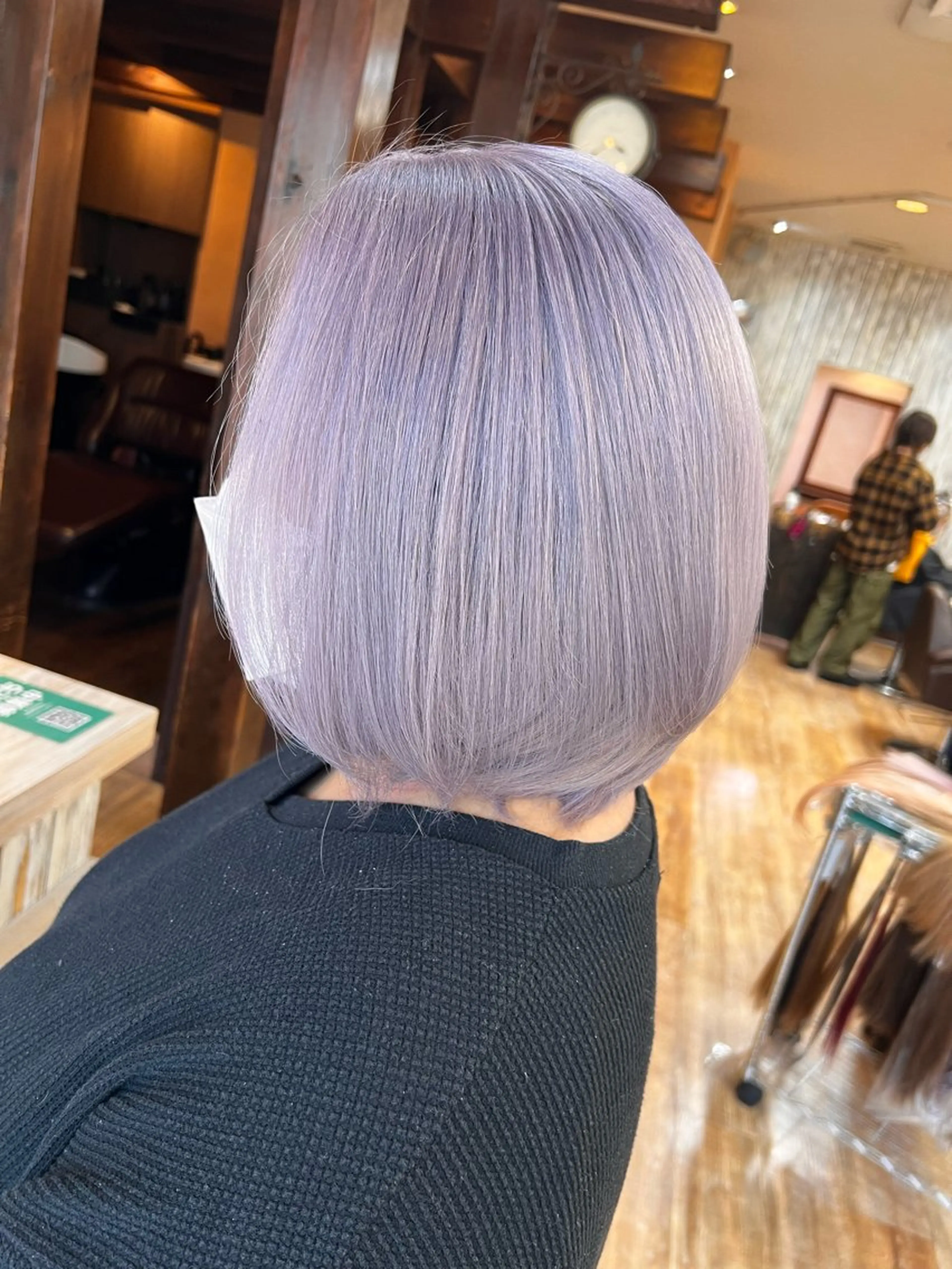 ミディアム カラー ラベンダーカラー ブリーチ🩵レイヤー Maho🐻‍❄️のヘアスタイル