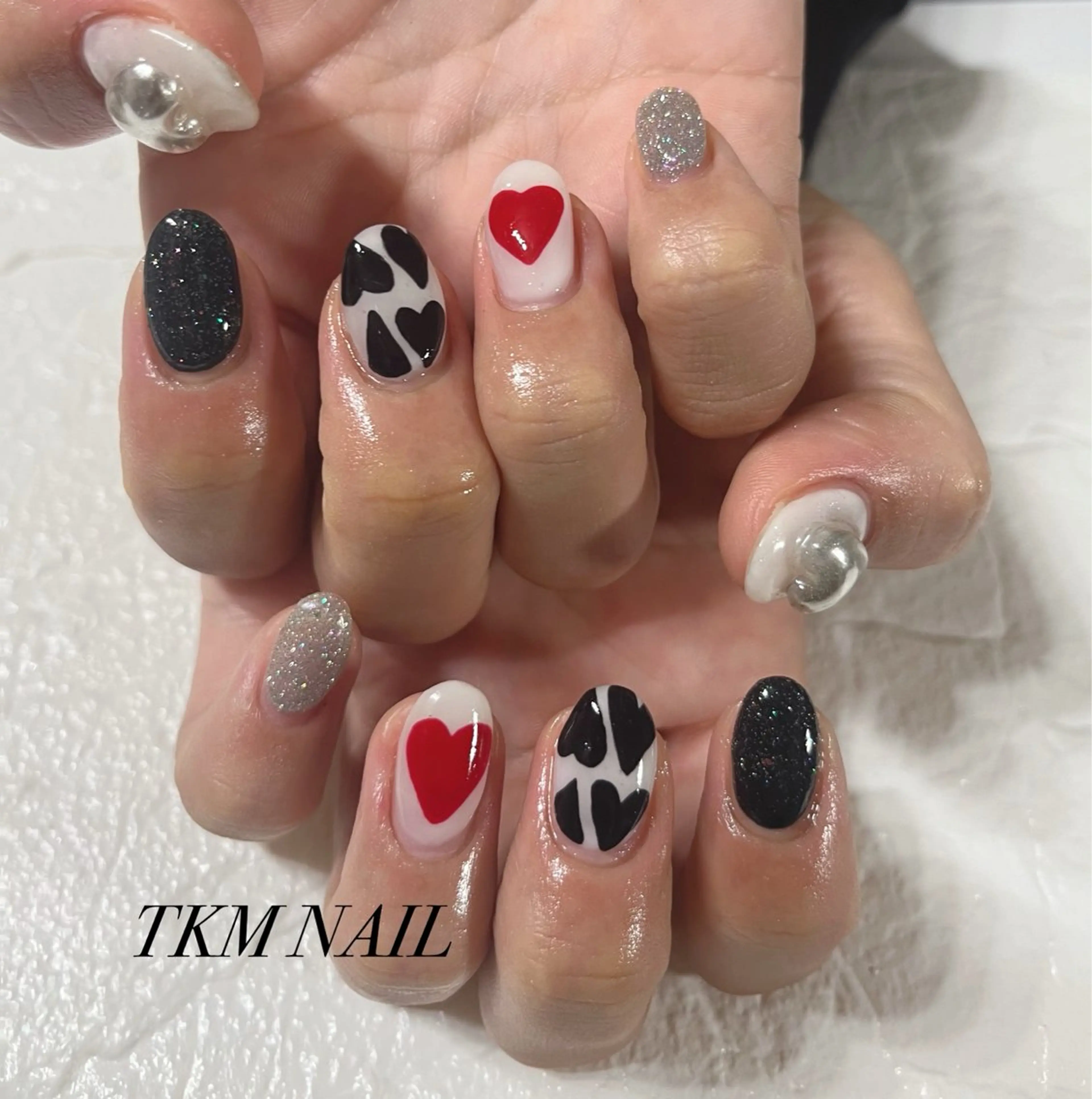 ネイル ハート シンプルネイル ______ TKM  NAILのネイルデザイン