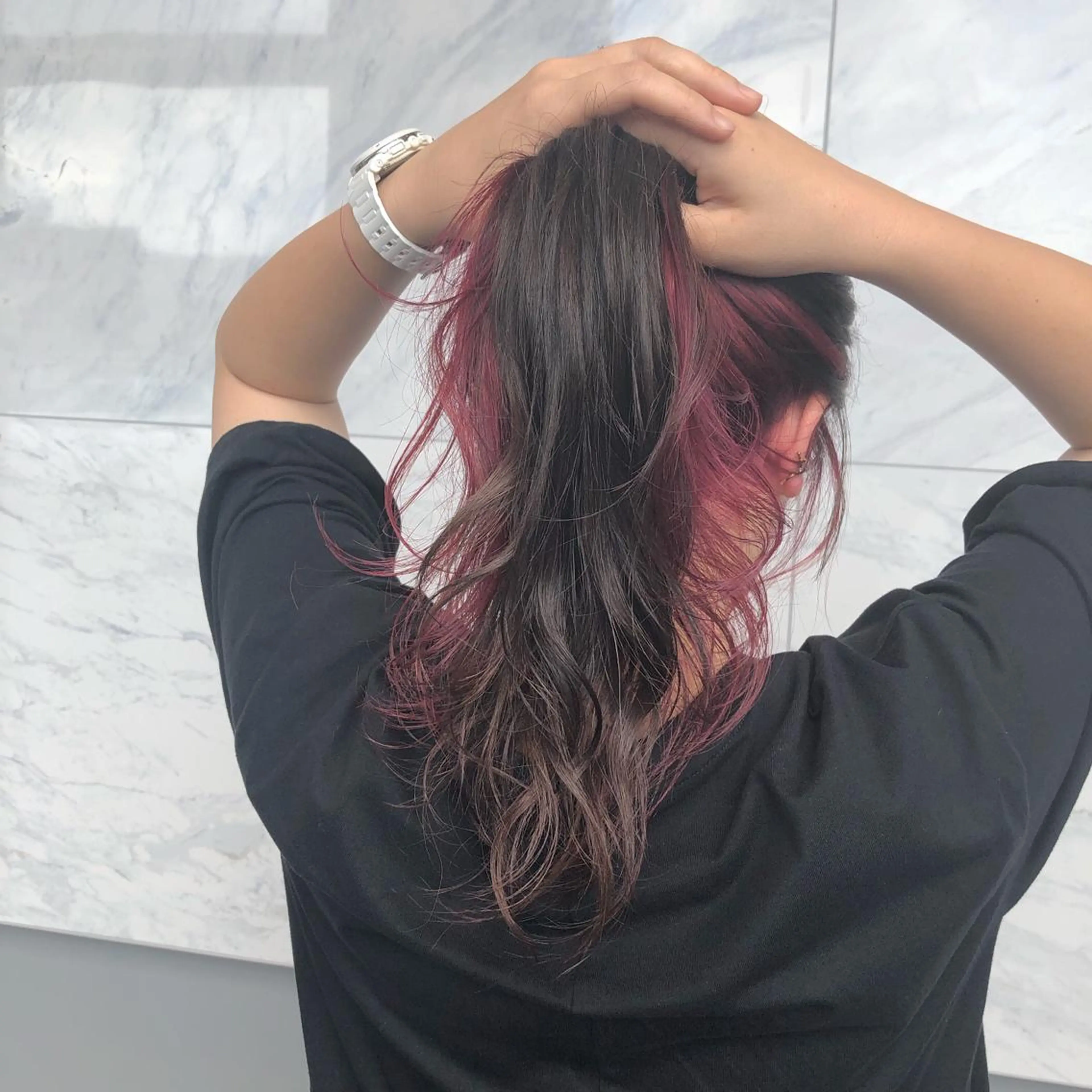 ロング カラー ヘアアレンジ 吉野 優子のマツエク・マツパデザイン