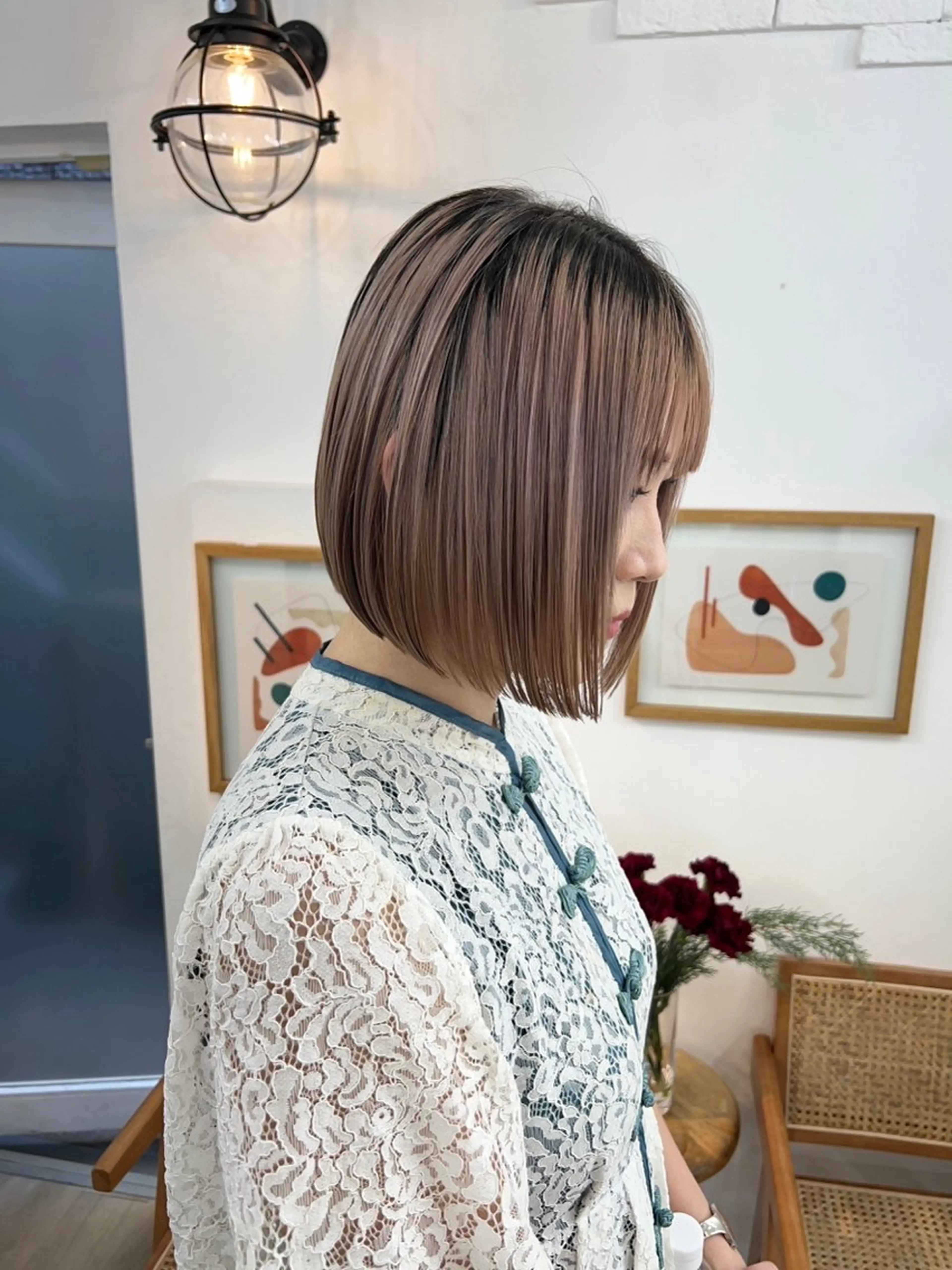 ショート カラー ブリーチ トリートメント カット ヘアカラー トリートメント ✨髪質改善✨原宿 えのもと　はなのヘアスタイル