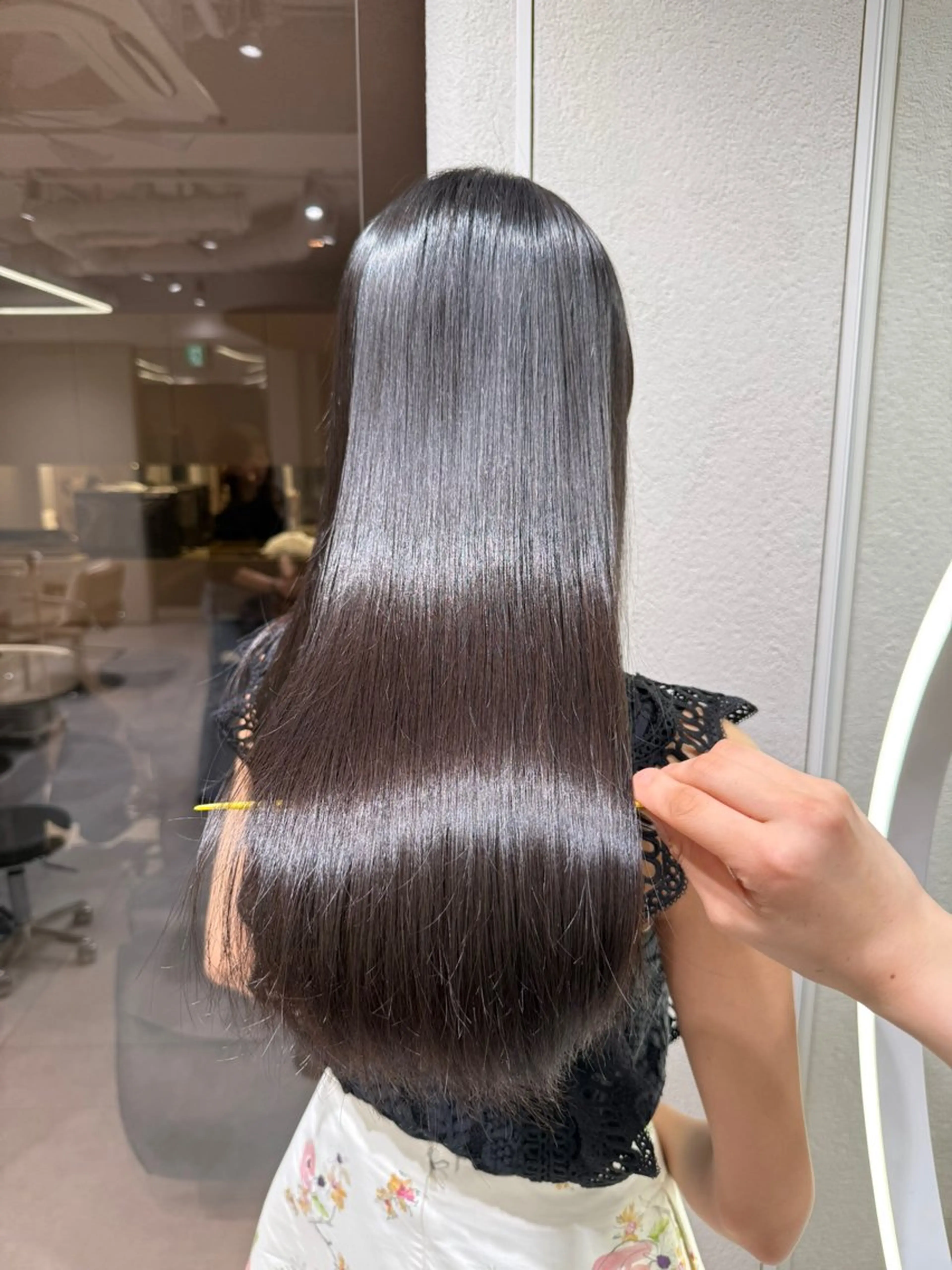 ロング パーマ 縮毛矯正 トリートメント ⭐️圧倒的透明感 カラー⭐️/sayuのヘアスタイル