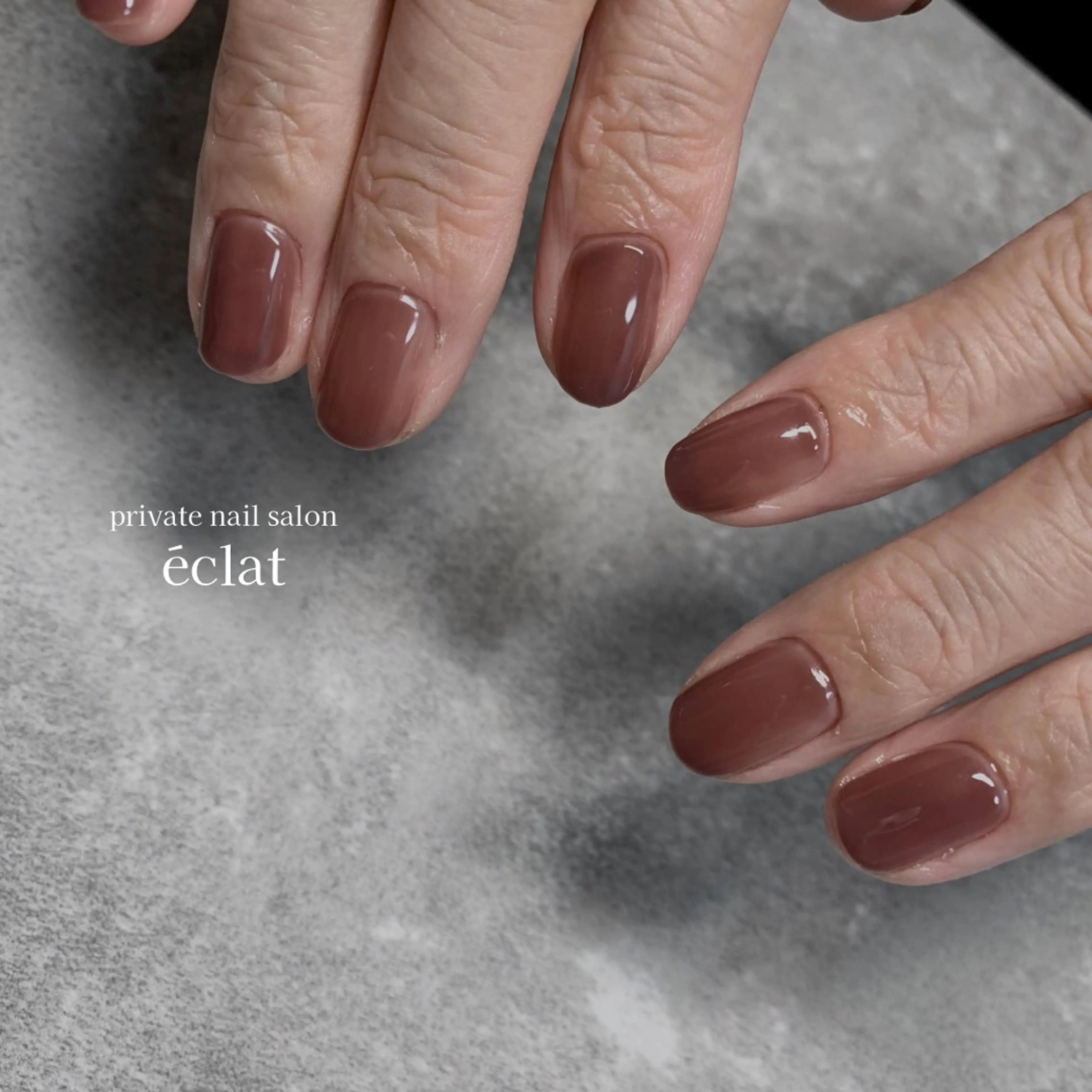 ネイル ワンカラーネイル ピンク nailsalon éclatのネイルデザイン