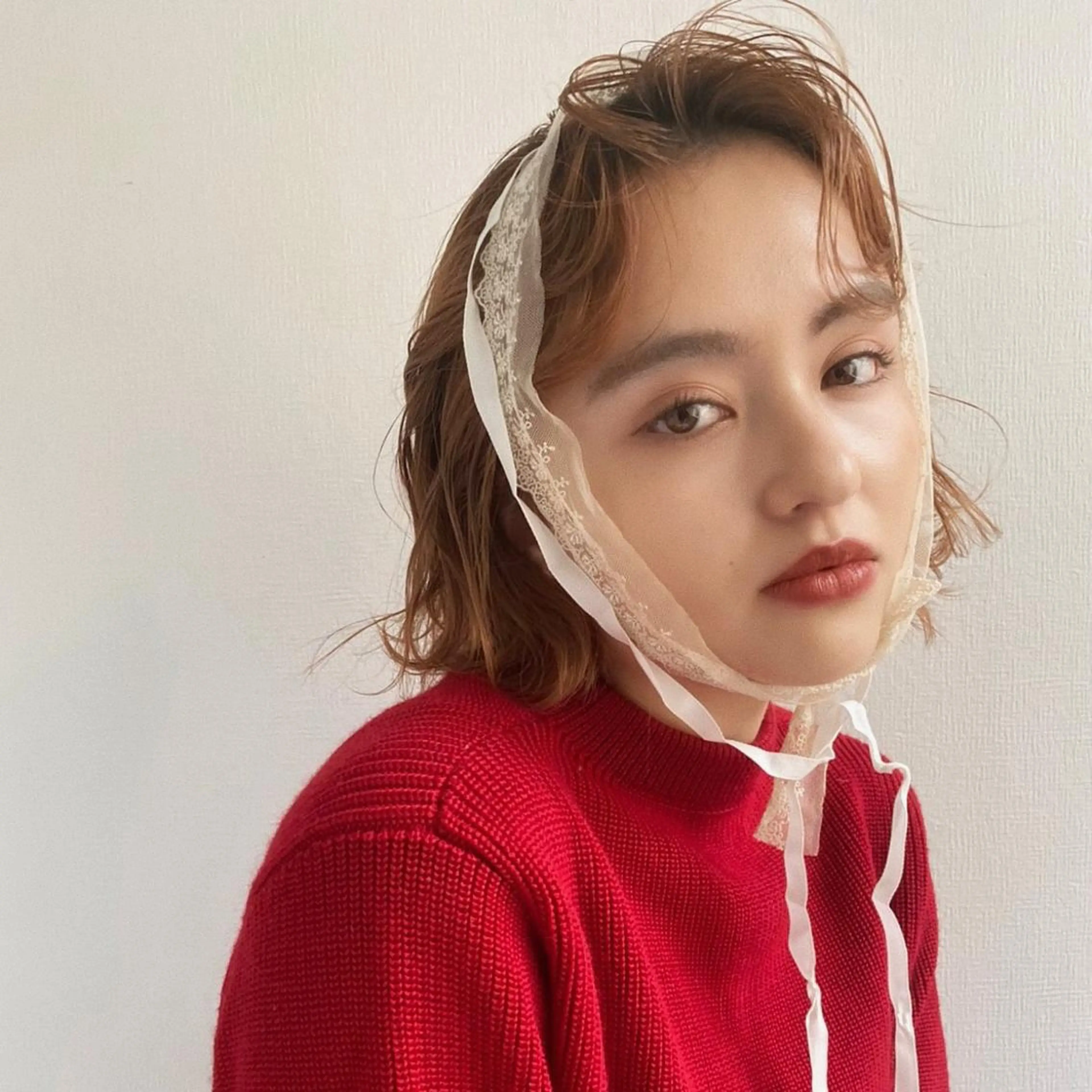 ミディアム カラー カット ヘアカラー トリートメント LATTE所属・垢抜け顔周り／韓国 ヘア𝑺𝒂𝒌𝒊のヘアスタイル