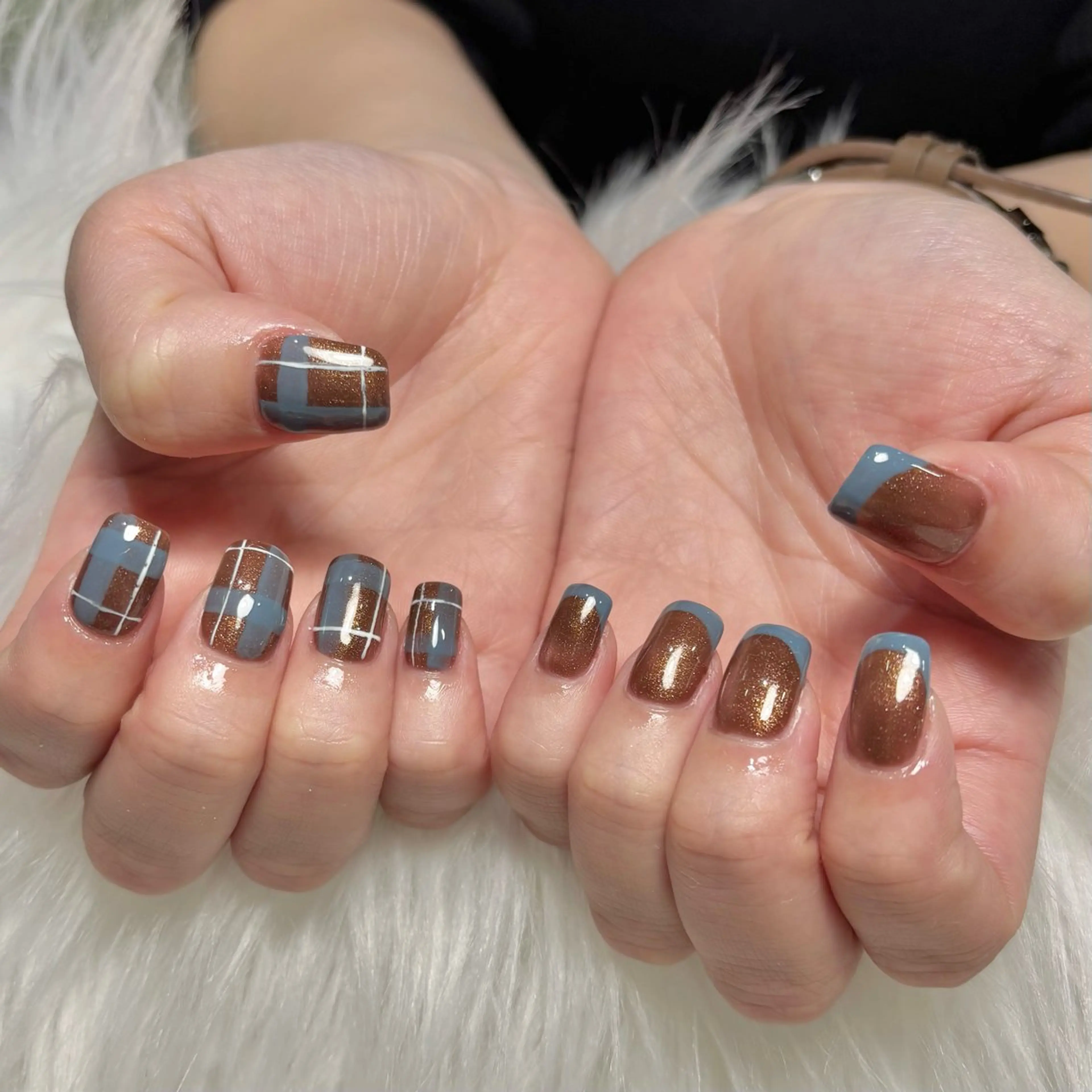 ネイル ブラウン 持ち込み ツメイク船橋店 Yuukaのネイルデザイン