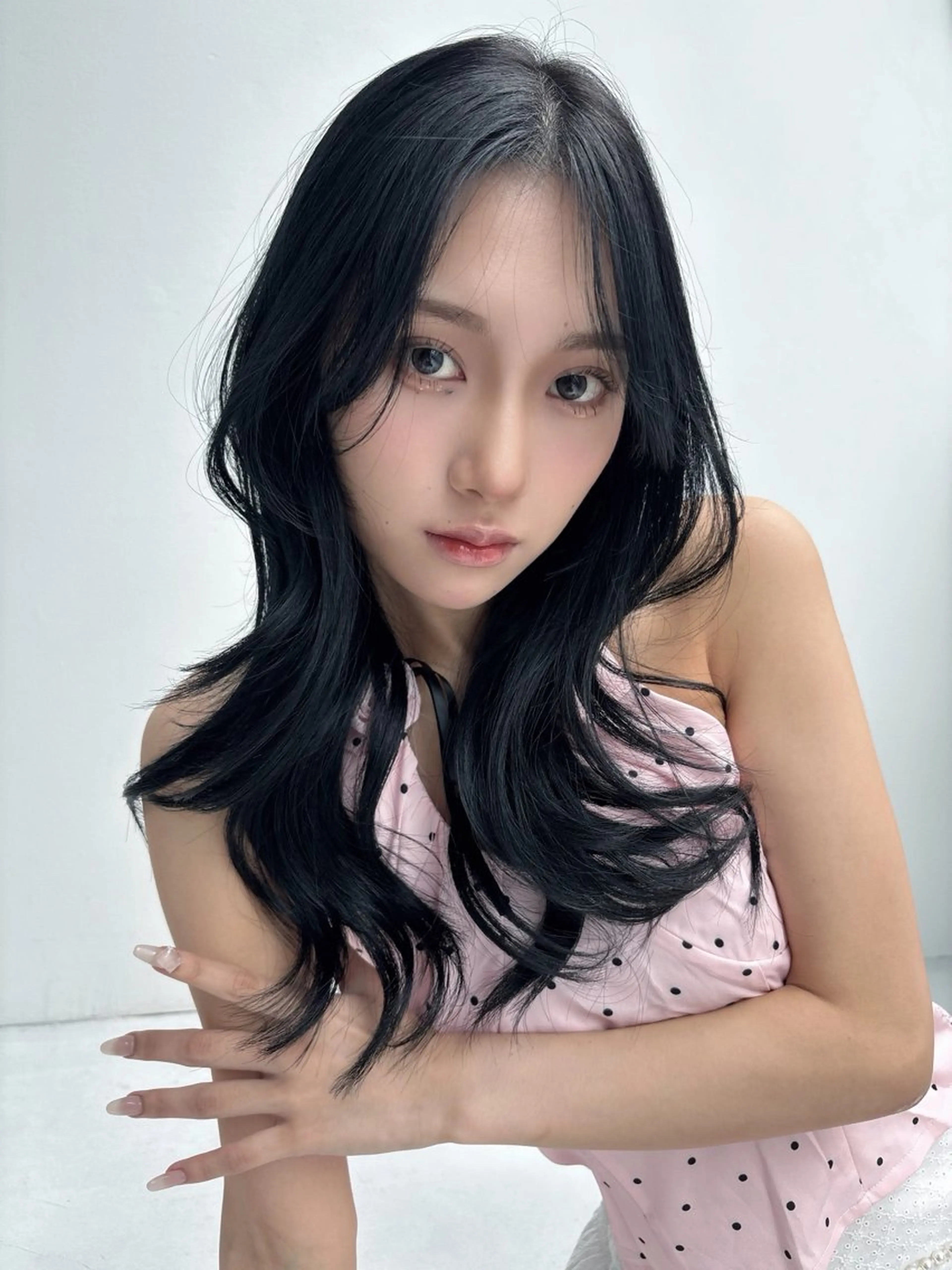セミロング カラー カット ヘアカラー トリートメント 🎀優姫 🎀  韓国レイヤーのヘアスタイル