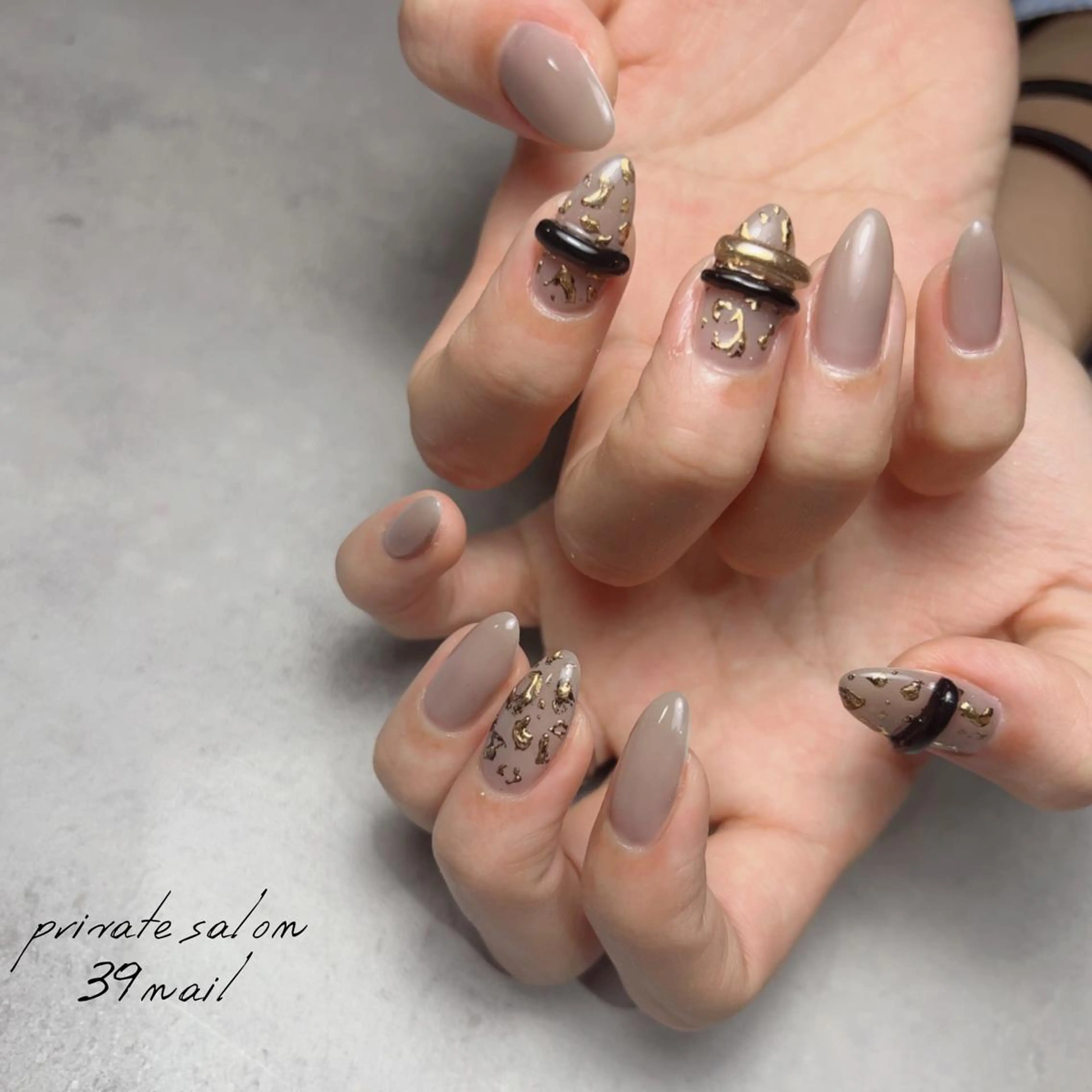 ミディアム ネイル ハンドネイル 京橋 【39nail】のネイルデザイン