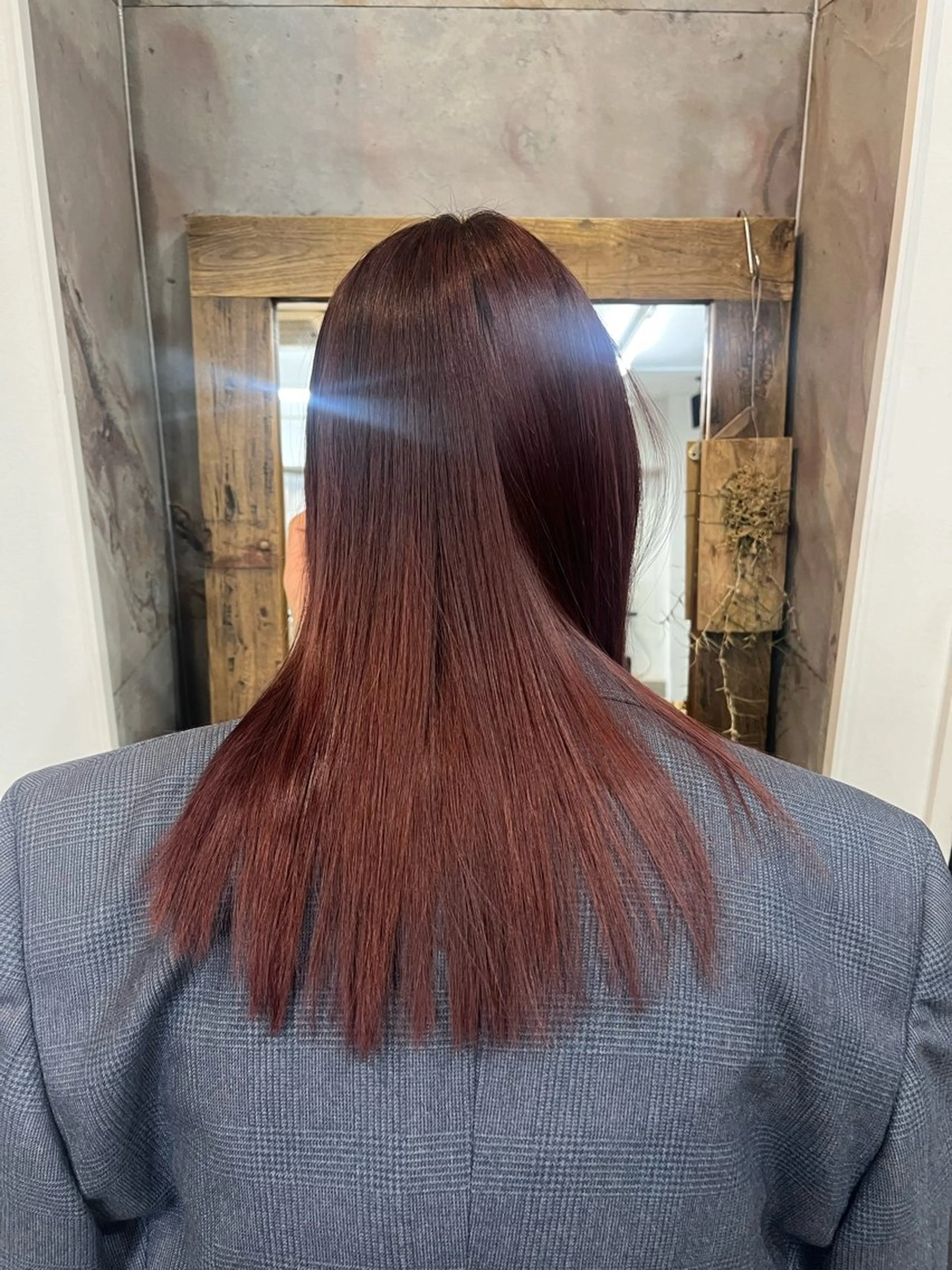 セミロング カラー 竹内 菜々子のヘアスタイル