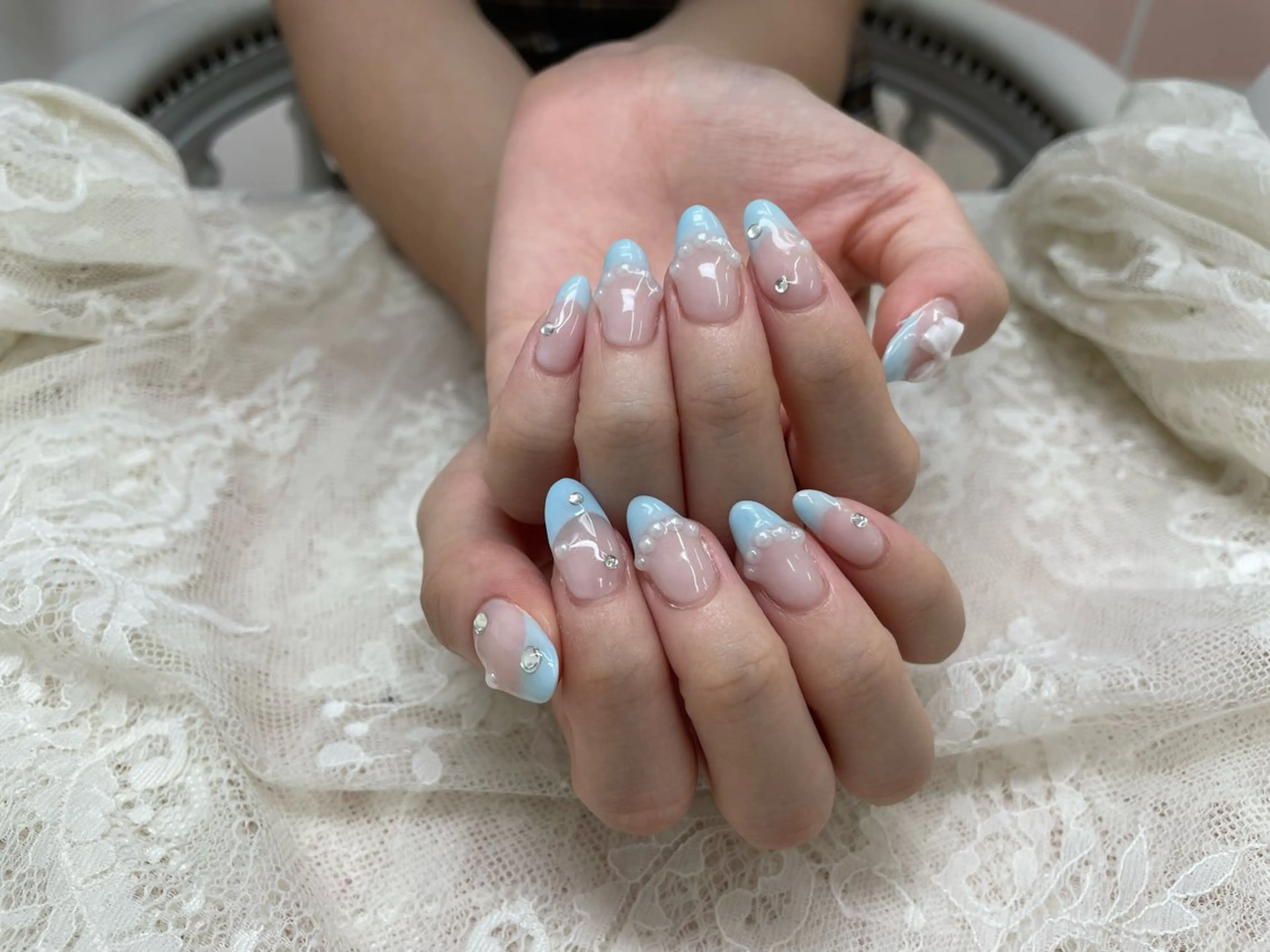 ネイル クリアネイル フレンチネイル Inagaki Ayunaのネイルデザイン