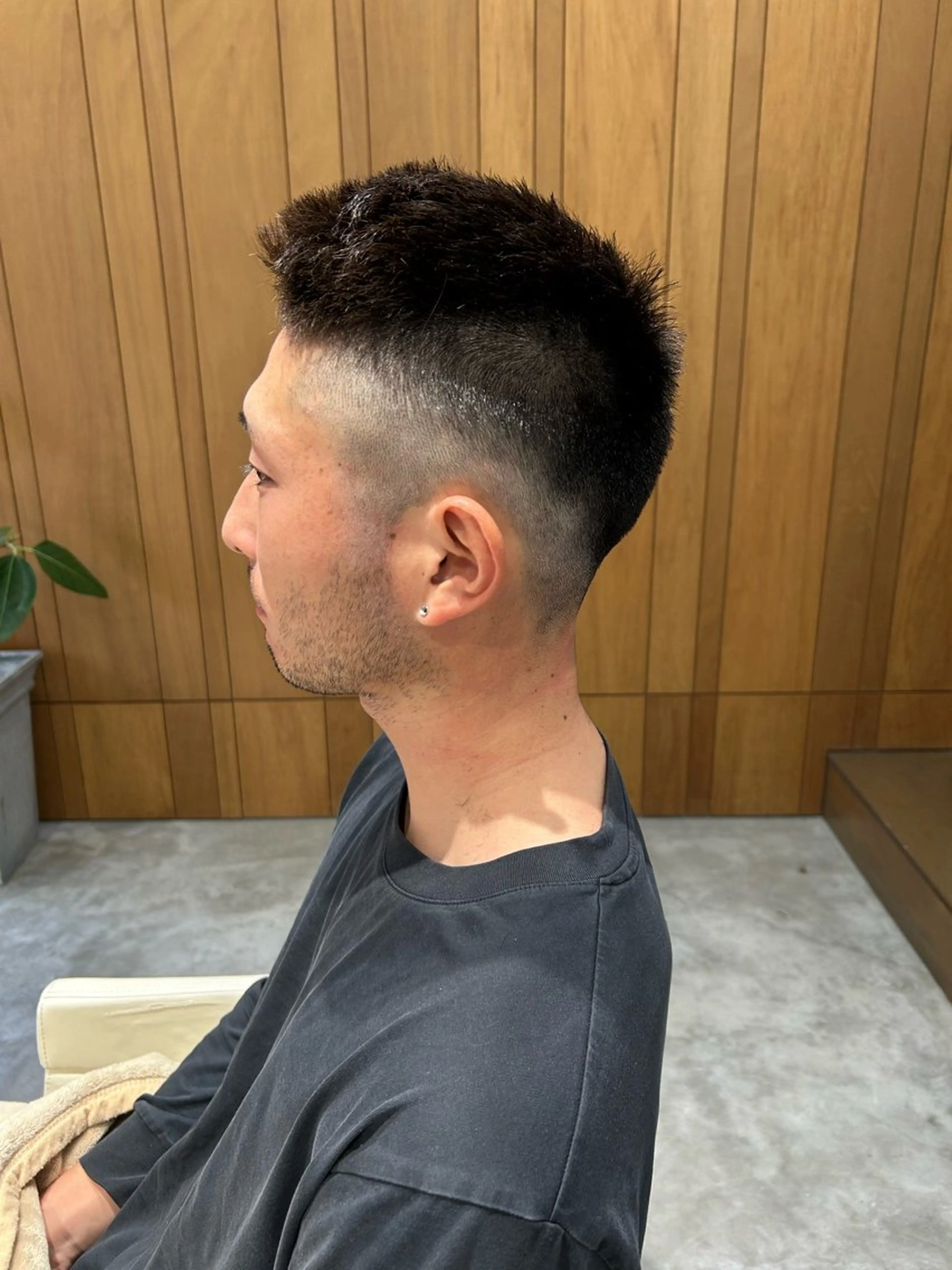 ショート メンズ フェードカット モヒカン メンズパーマ ソフトモヒカン カット ヘッドスパ 佐藤悠生/ メンズカット．パーマのヘアスタイル