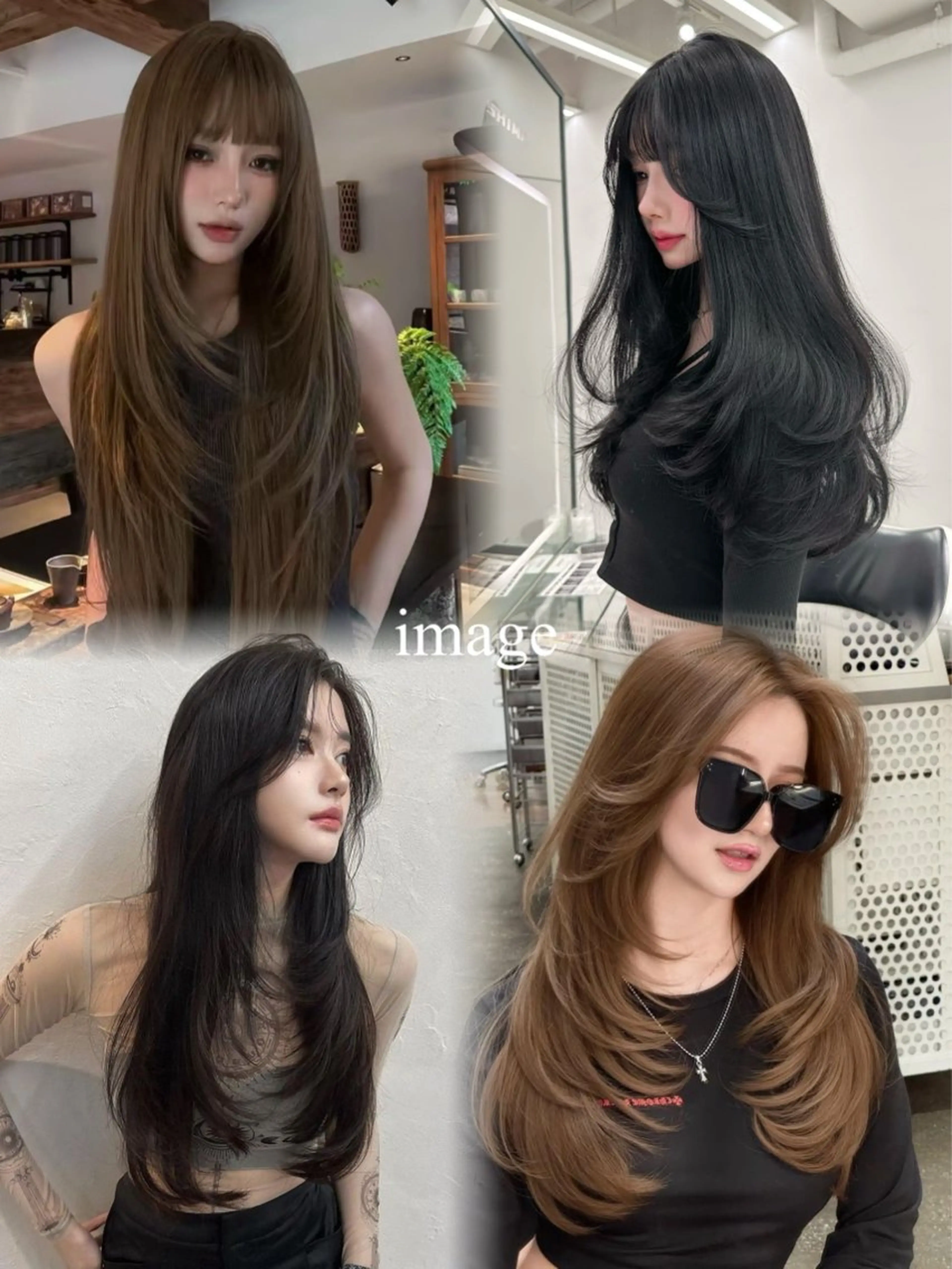 ロング ロングレイヤー 顔まわりレイヤー 韓国風ヘア レイヤーカット ロング 髪質改善🫧 カラー特化/Hinaのヘアスタイル