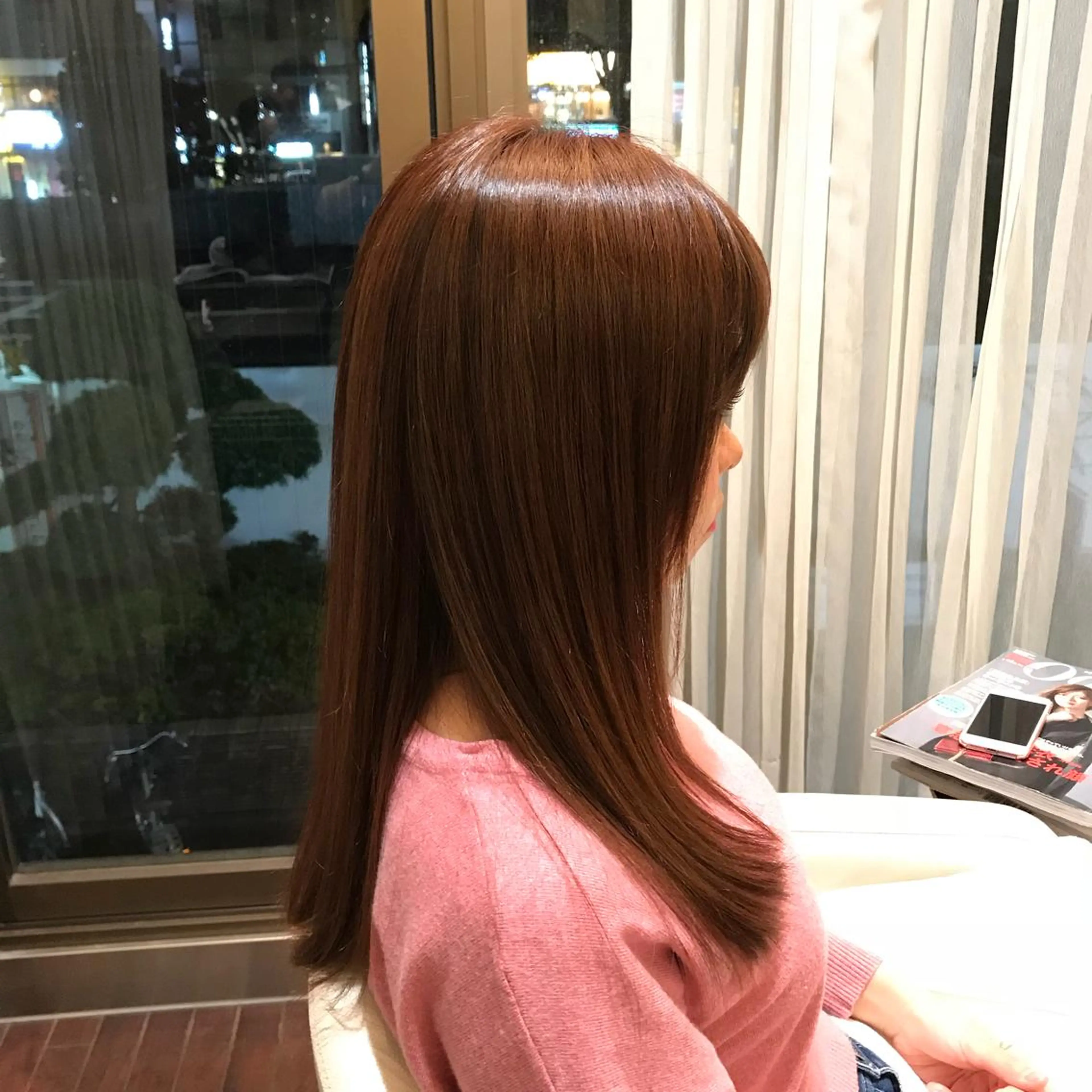 セミロング カラー Agu hair verse所属・小顔/似合わせカット 杉山莉菜のヘアスタイル