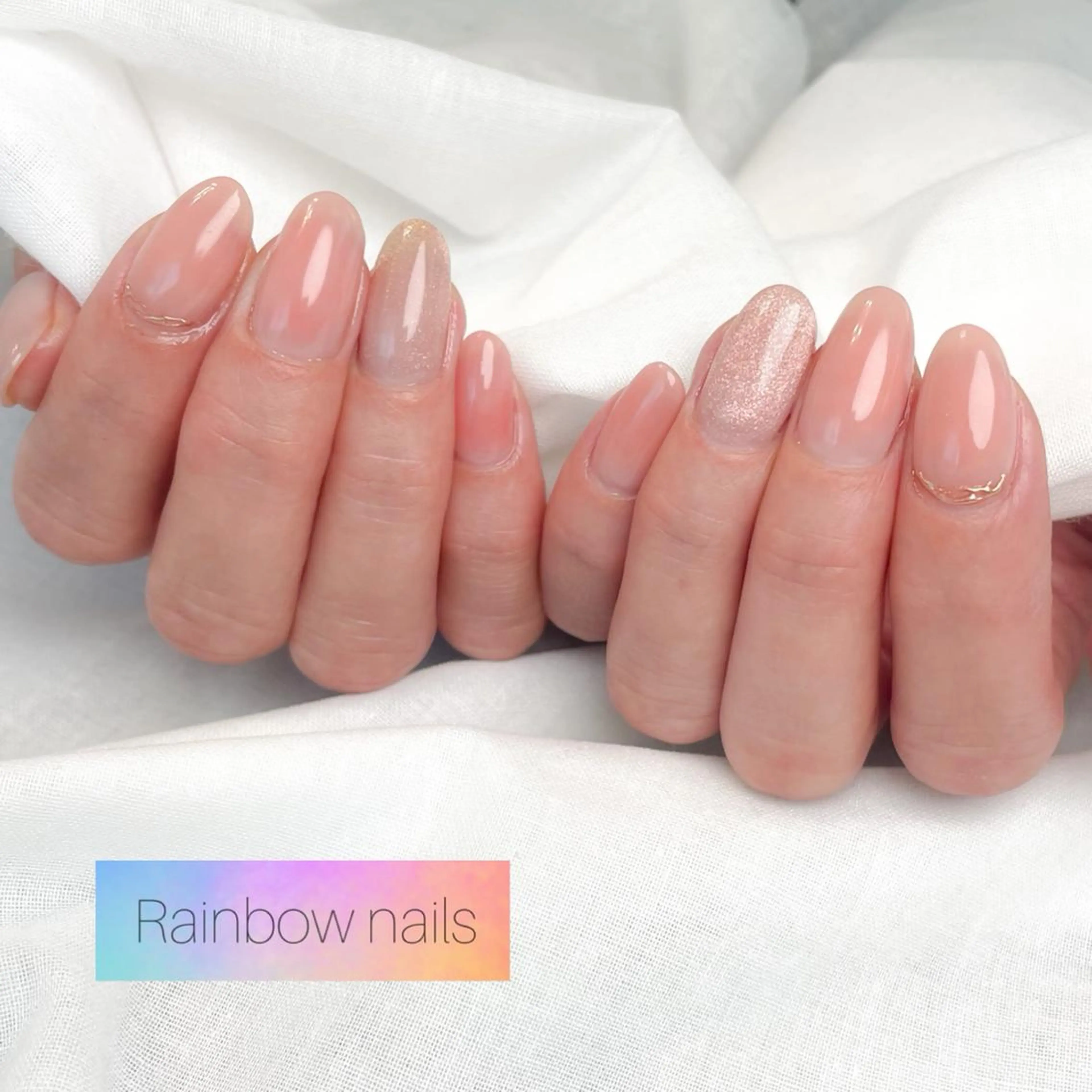 ネイル Rainbow nailsくろちゃんのネイルデザイン