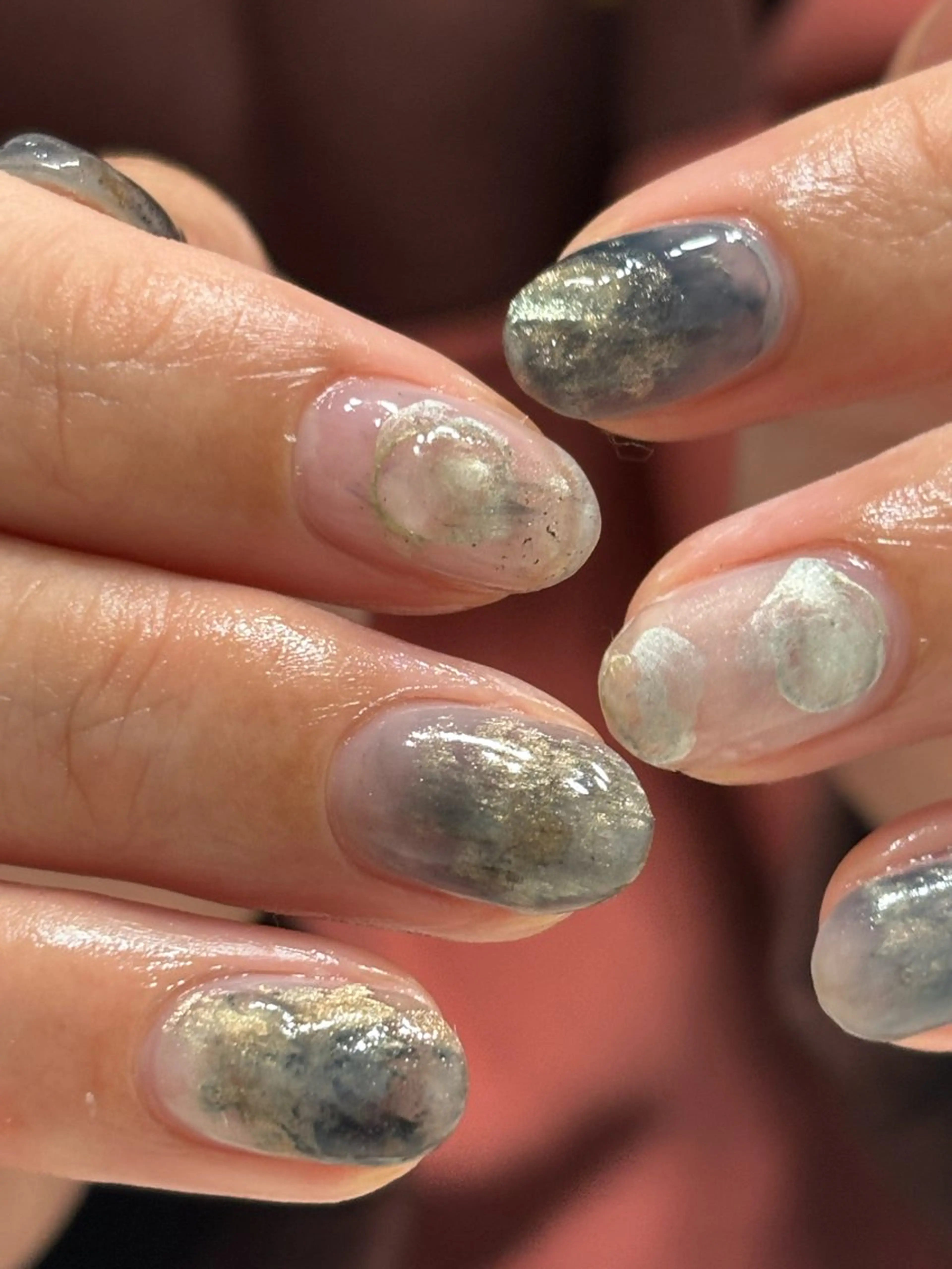 ネイル ブルー ニュアンスネイル Kel_y by yayoiのネイルデザイン