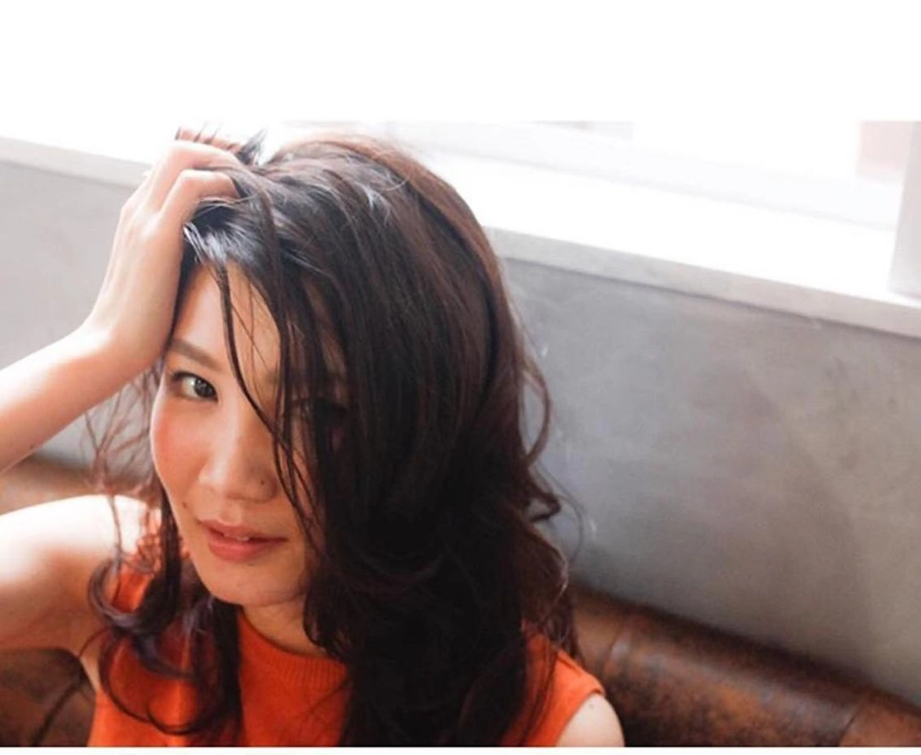 セミロング ロング カラー パーマ 黒髪 COCOROHOOKI所属・松田 由貴のヘアスタイル