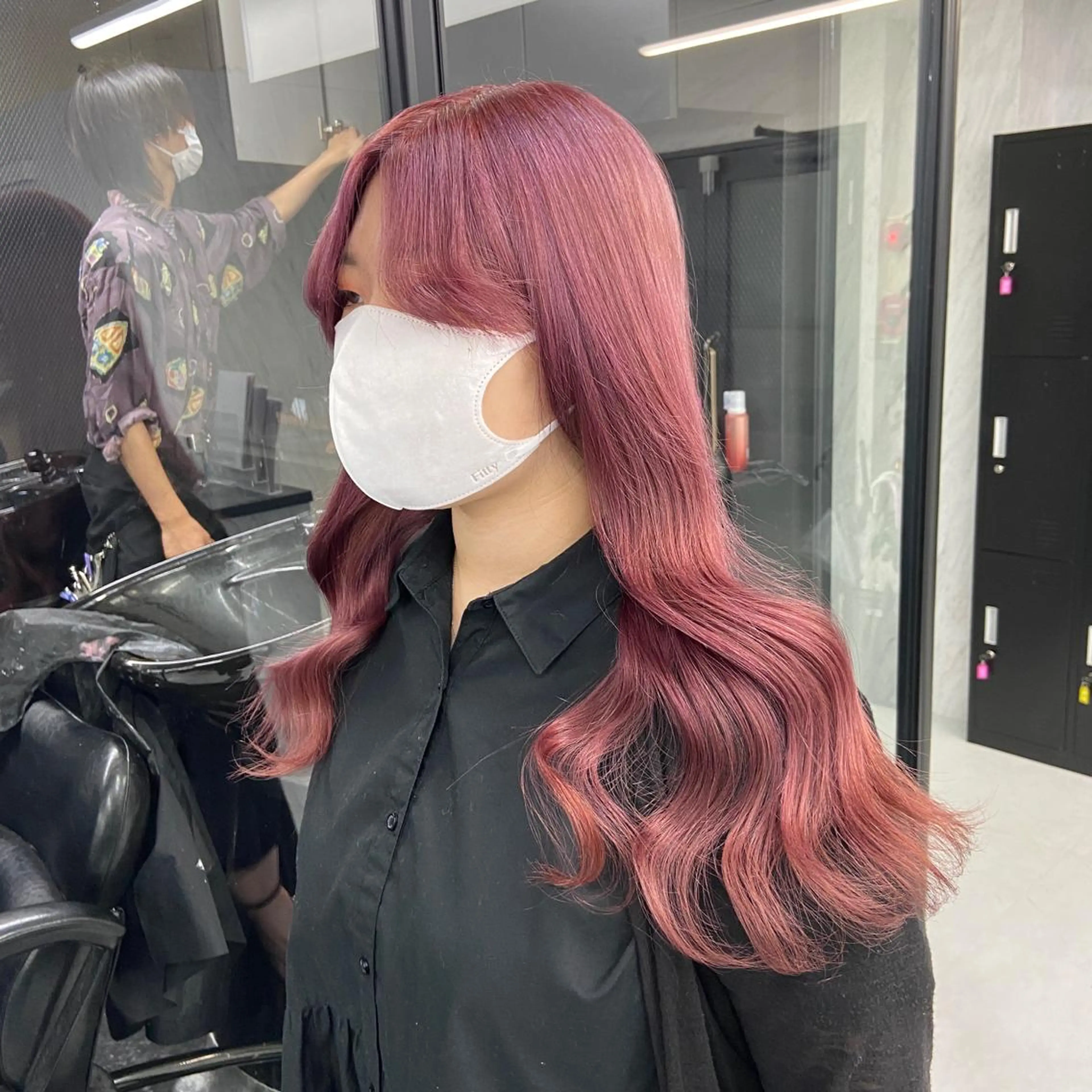 ロング カラー ハイトーンカラー ヘアカラー トリートメント ミルボンAujua認定サロン Ria  OSAKA 梅田所属・メンズ、エクステ特化 Ryuのヘアスタイル