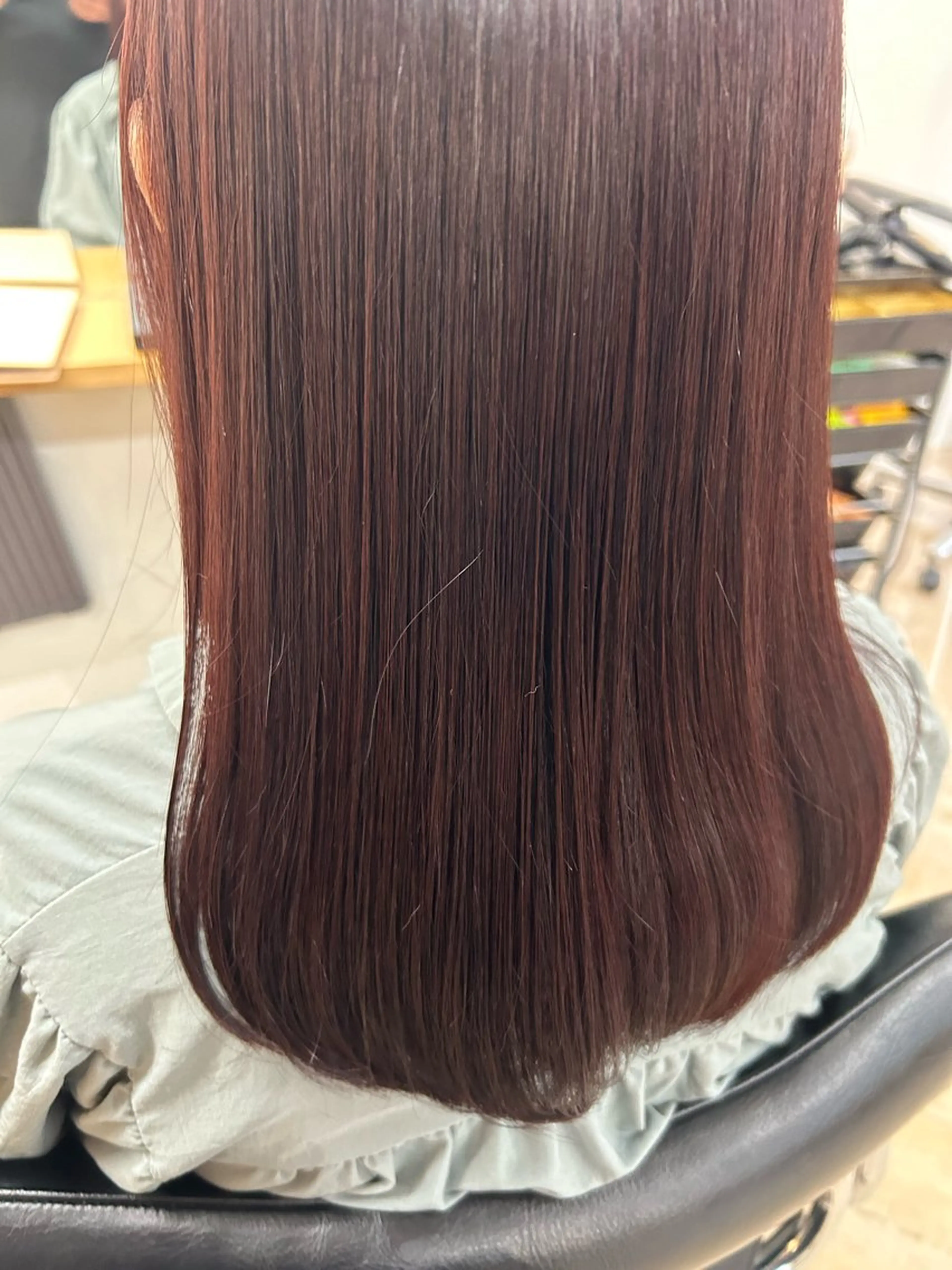 ミディアム カラー ヘアカラー トリートメント ベージュ/ダブルカラ ー/新潟駅/青柳萌果のヘアスタイル