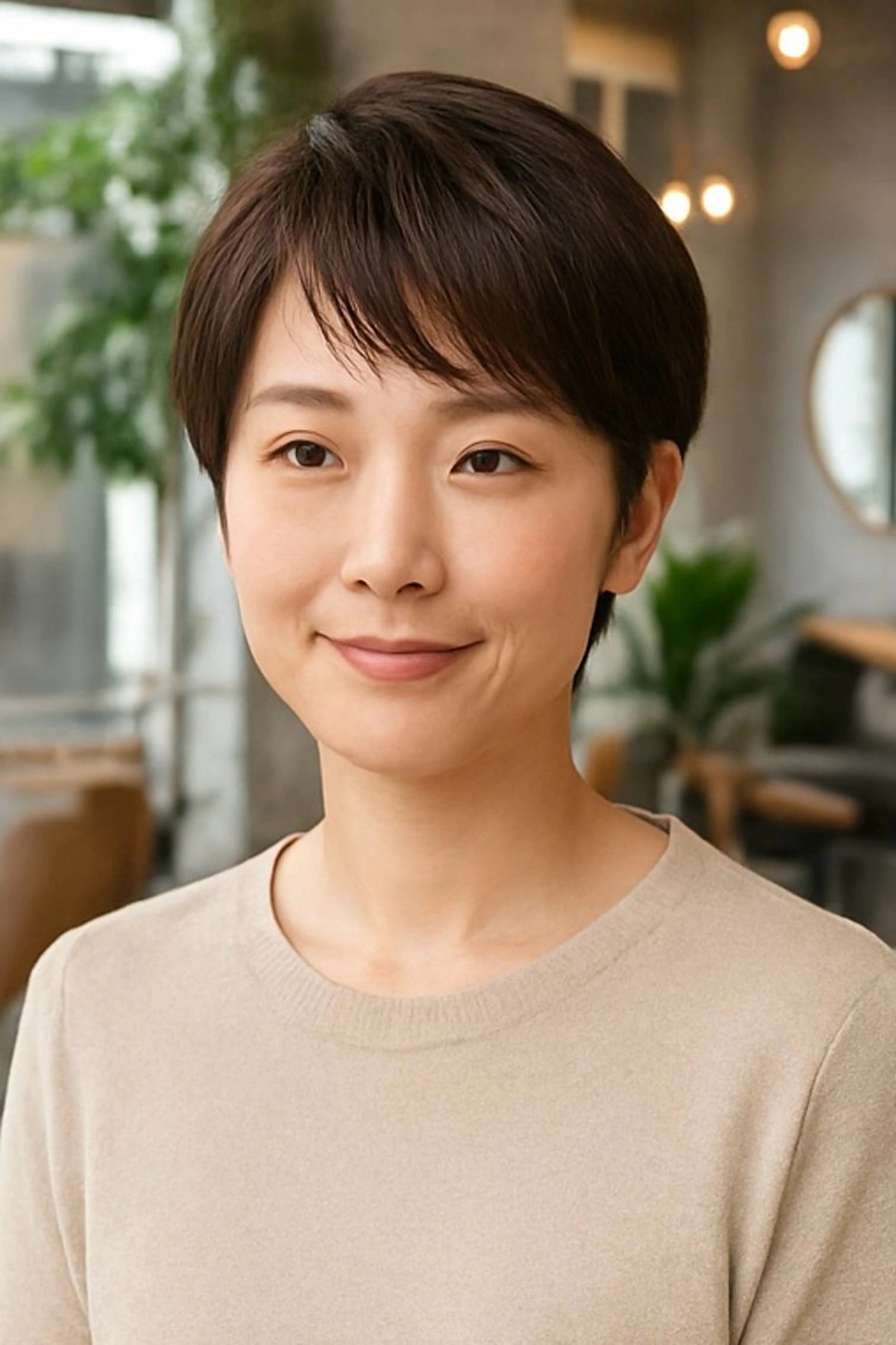 ショート ヘアカラー トリートメント 髪質改善/マツエク 透明感カラー衣笠のヘアスタイル