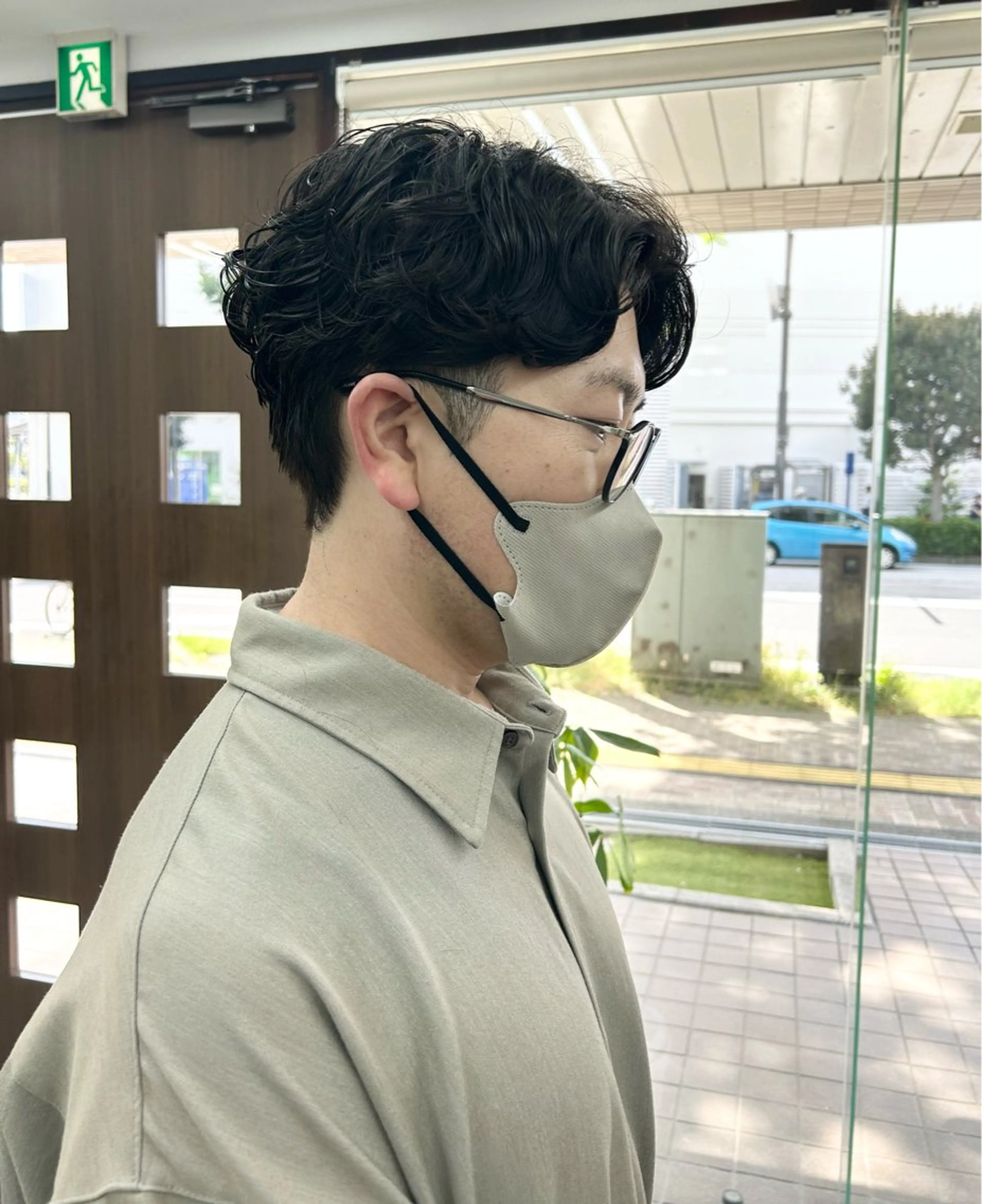 ショート パーマ メンズ センターパート メンズパーマ スパイラルパーマ メンズパーマの達人 /タカシマ　ダイスケのヘアスタイル