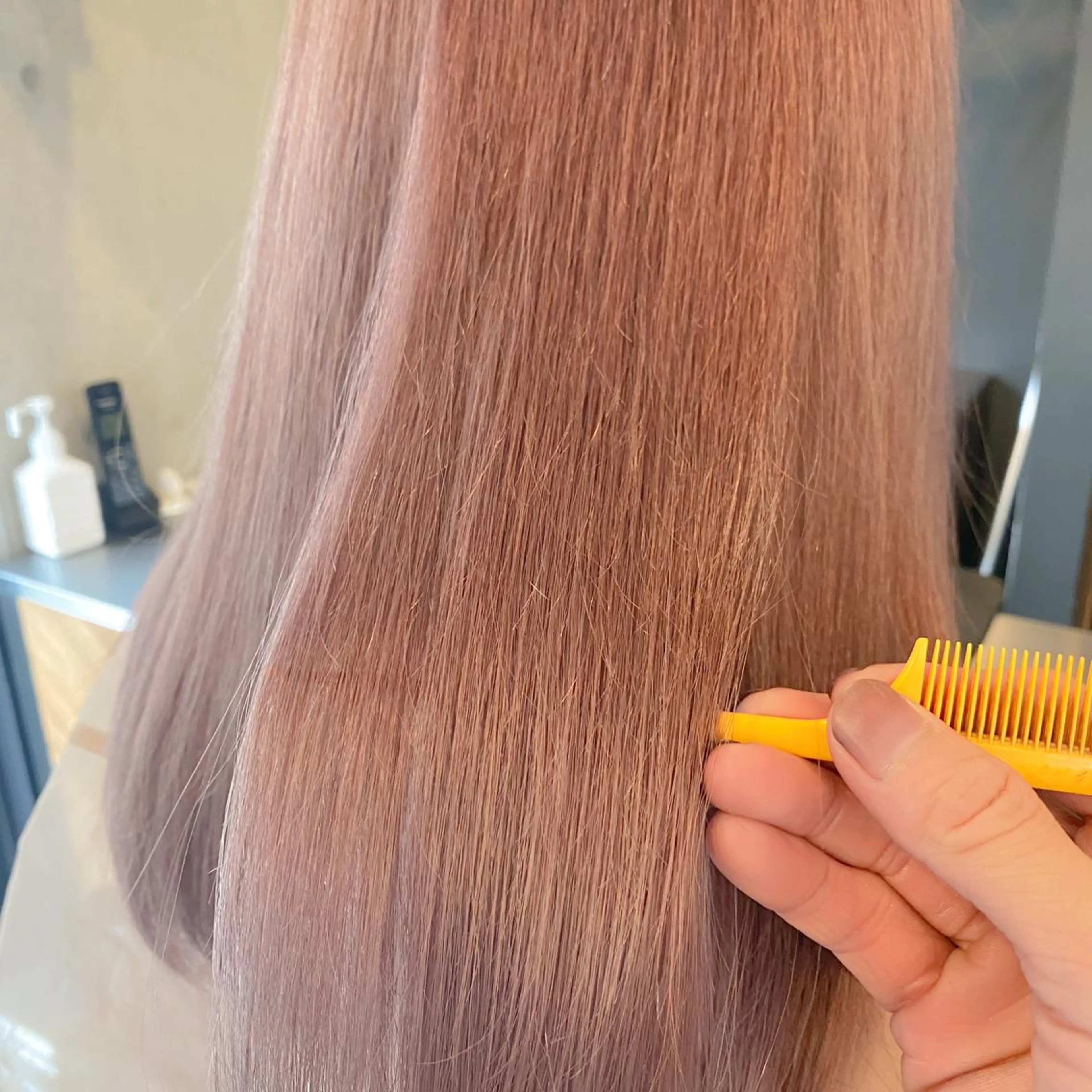 ロング カラー 艶髪ブリーチ 永井竜也のヘアスタイル