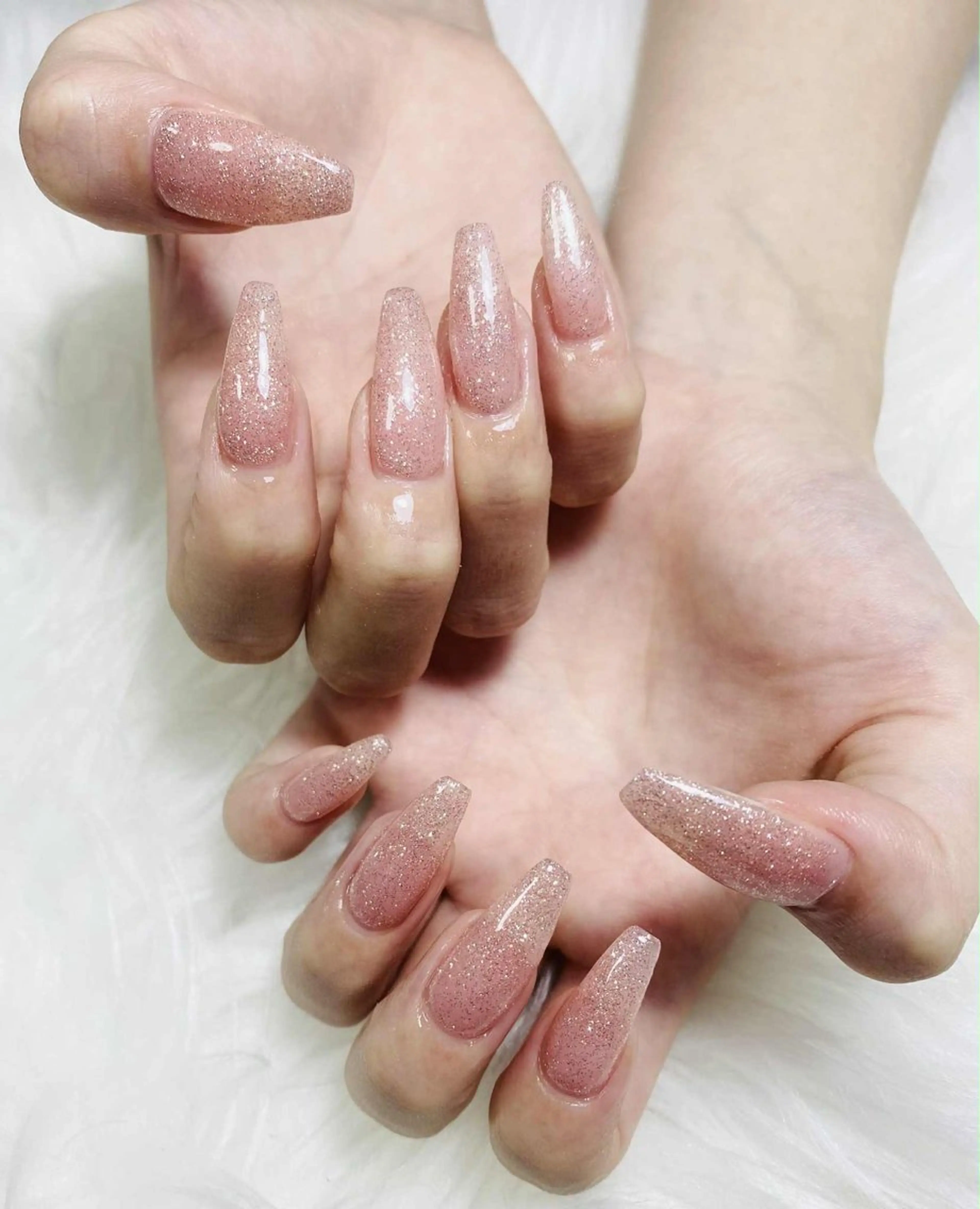 スカルプチップシンプルワンカラー／ラメグラ（オフ込み）の写真
