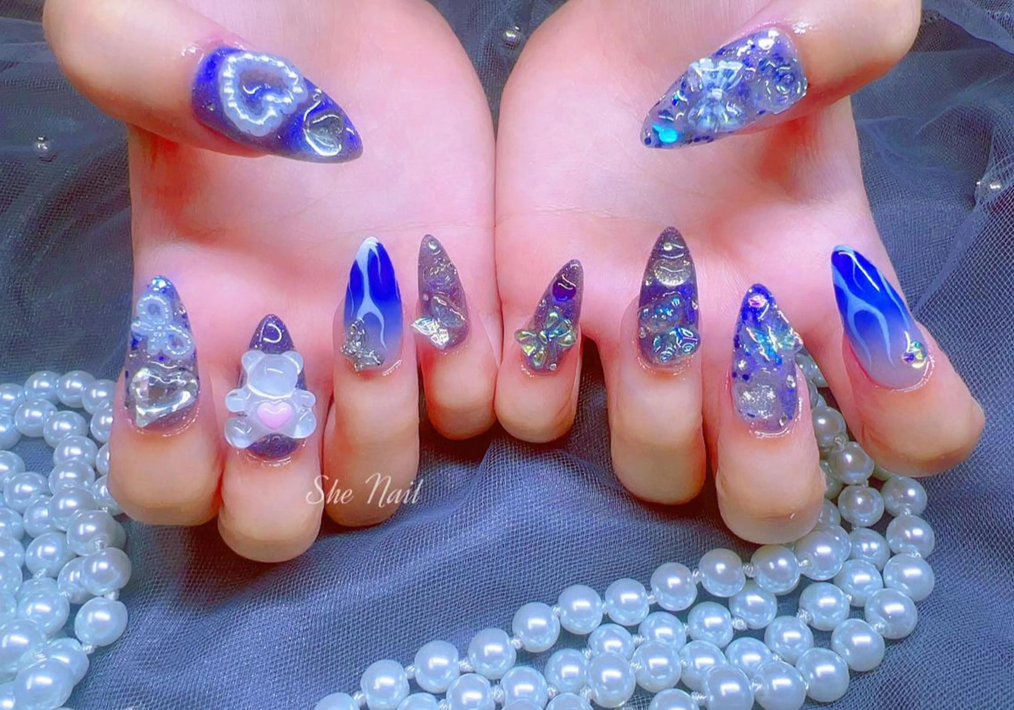ネイル チークネイル 長さ出し 持ち込み ワンカラーネイル シンプルネイル ハンドネイル She   Nail所属・ISA_ BELLAのネイルデザイン