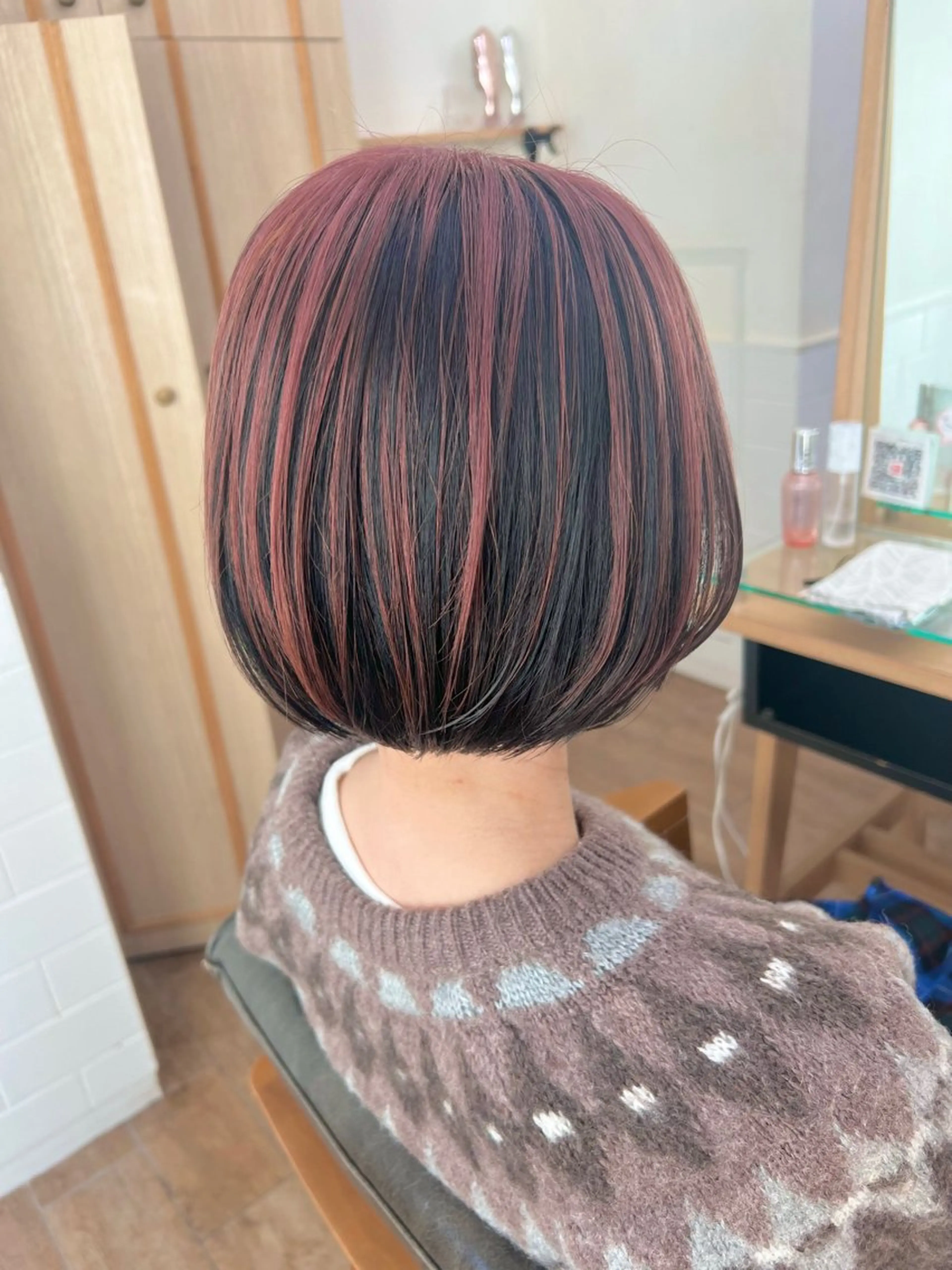 ショート カラー デザインカラー ハイライトカラー ハイライト カット ヘアカラー パーマ/ウルフ/ 💙鶴岡　愛💙のヘアスタイル