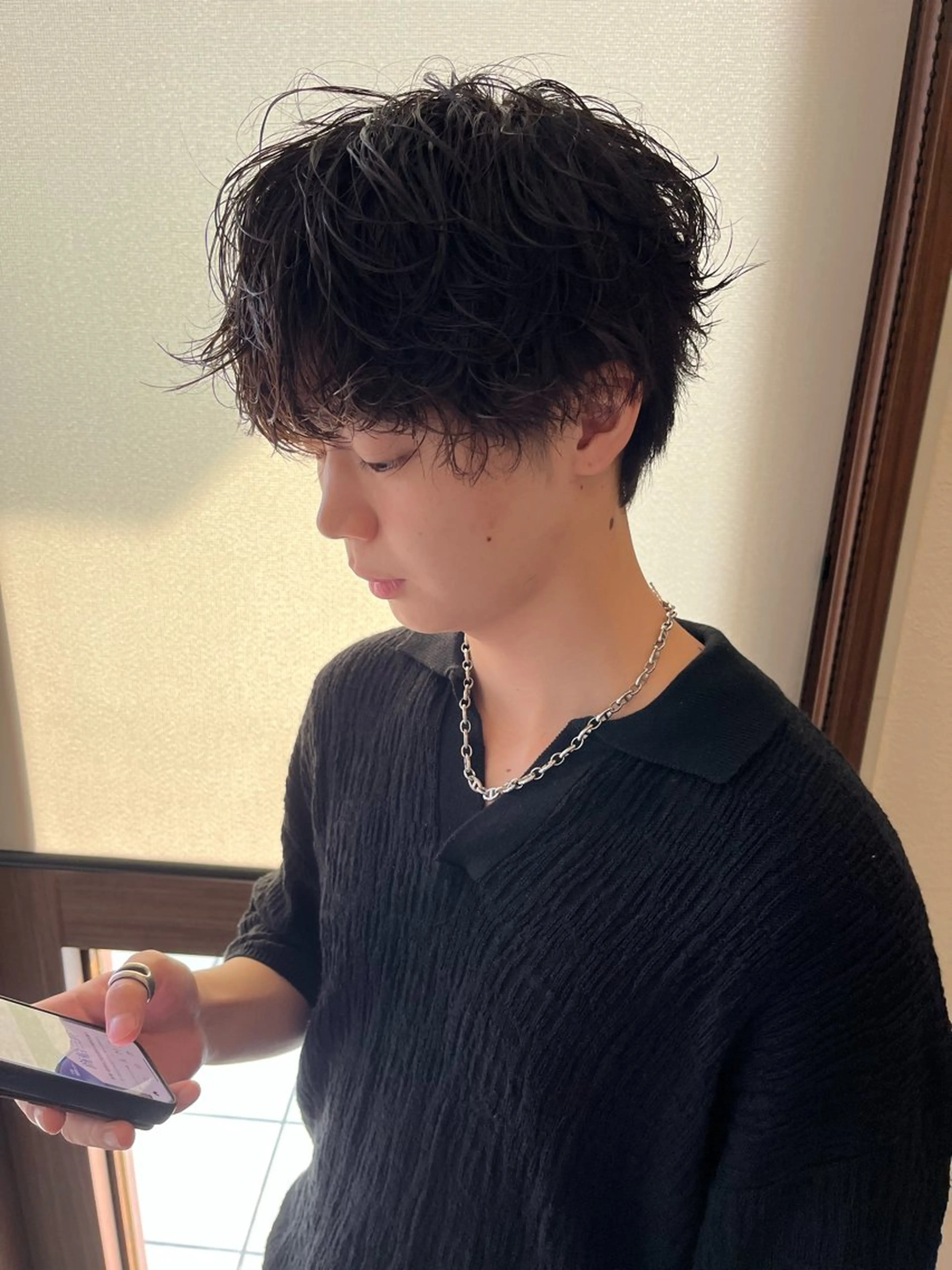 ショート パーマ メンズ メンズパーマ カット パーマ 権 燦易のヘアスタイル