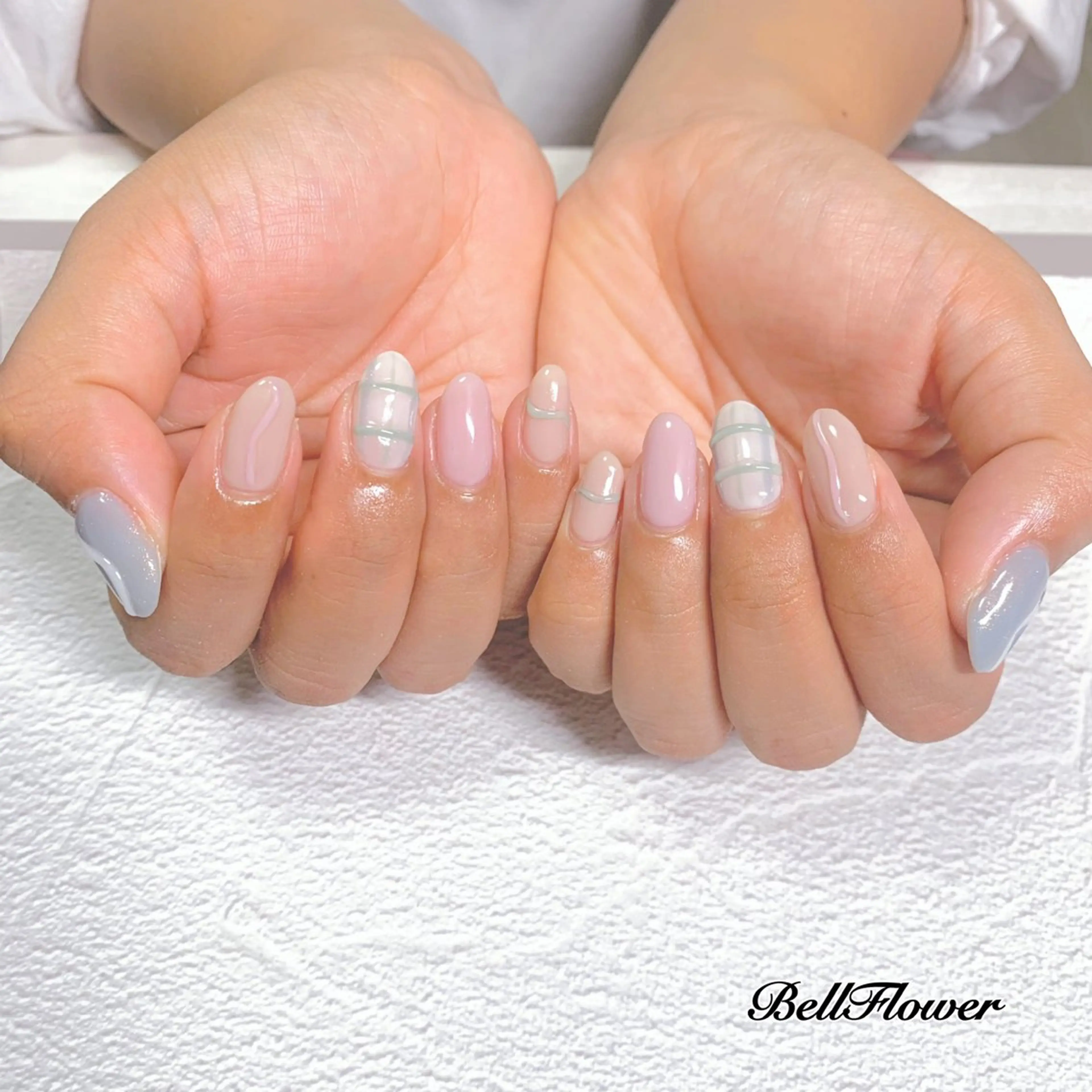 ネイル ハンドネイル Bell Flowerのネイルデザイン