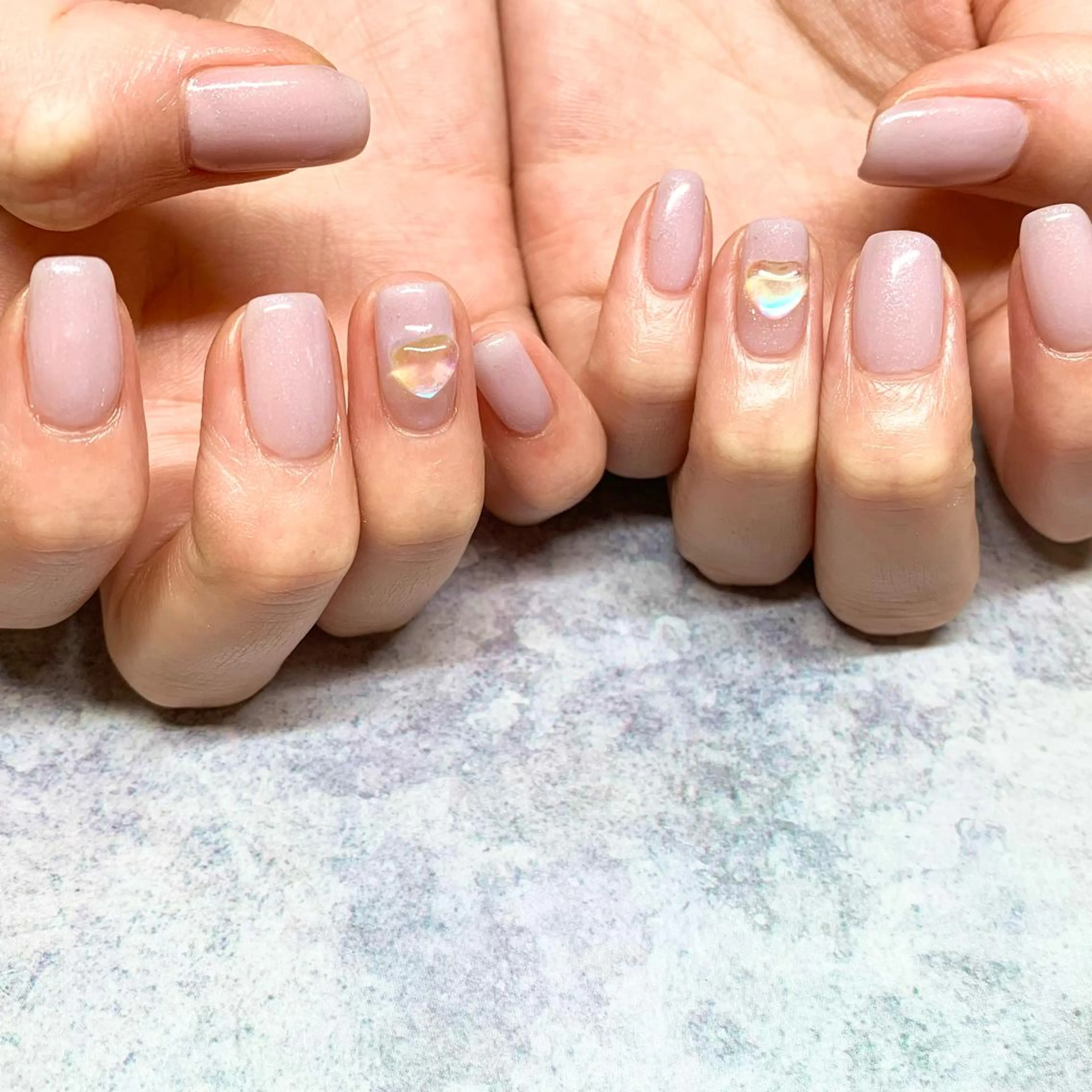 ネイル クリアネイル ハンドネイル ウシク ミユキのネイルデザイン