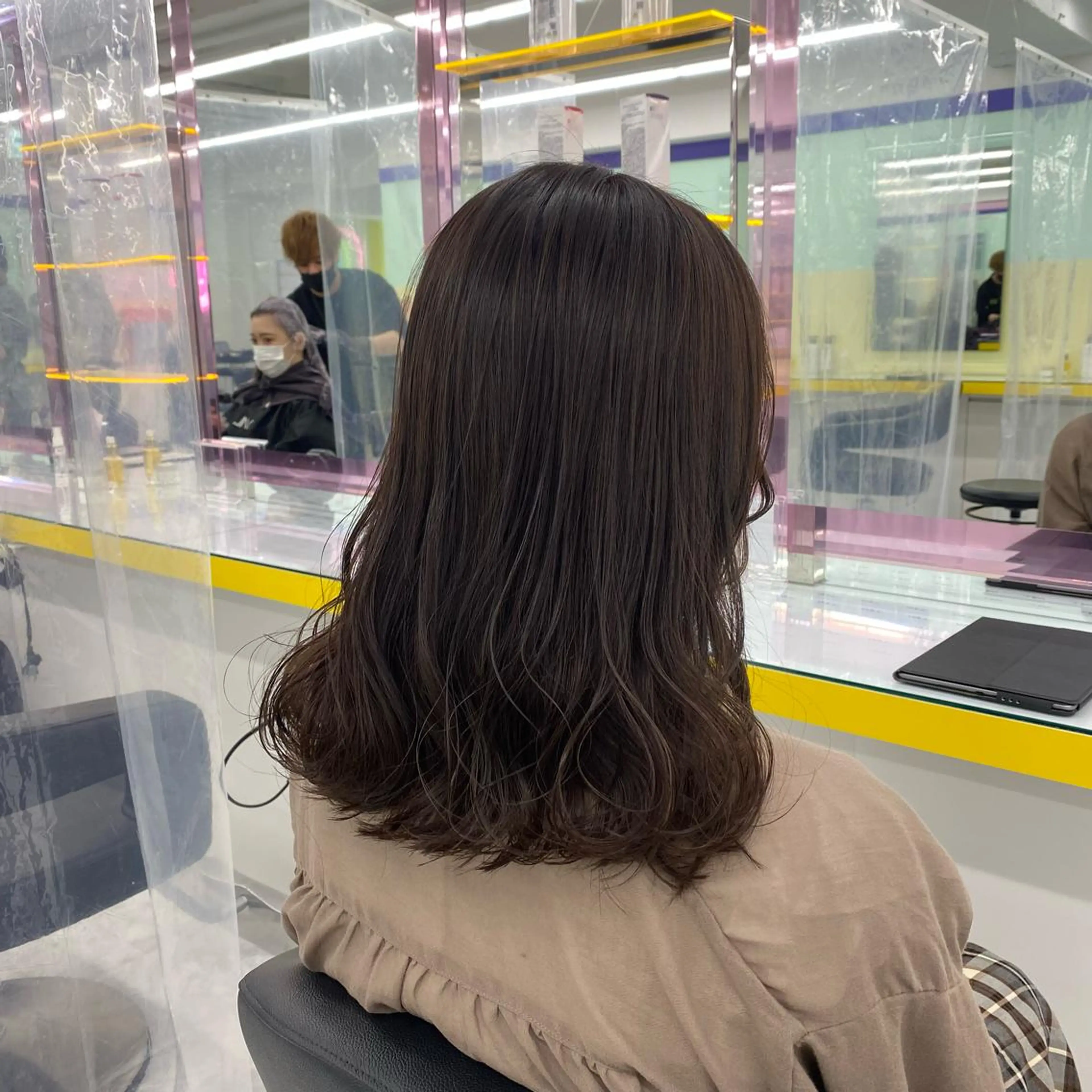セミロング カラー ヘアアレンジ ヘアカラー トリートメント GOTODAY shair salon 横浜mare店所属・透明感抜群カラー mai🍑♡のヘアスタイル