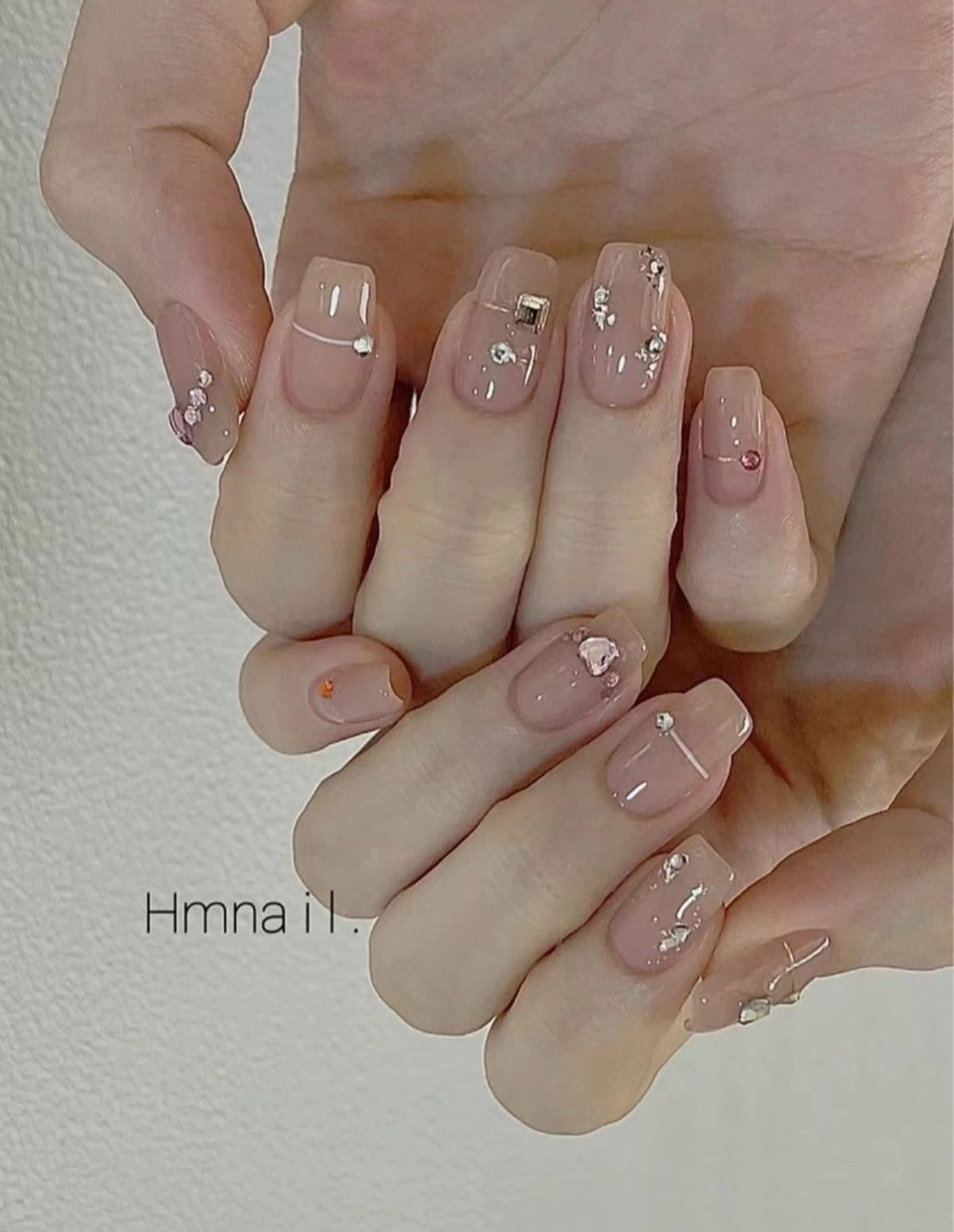 ネイル ハンドネイル 花花 ネイルサロンのネイルデザイン