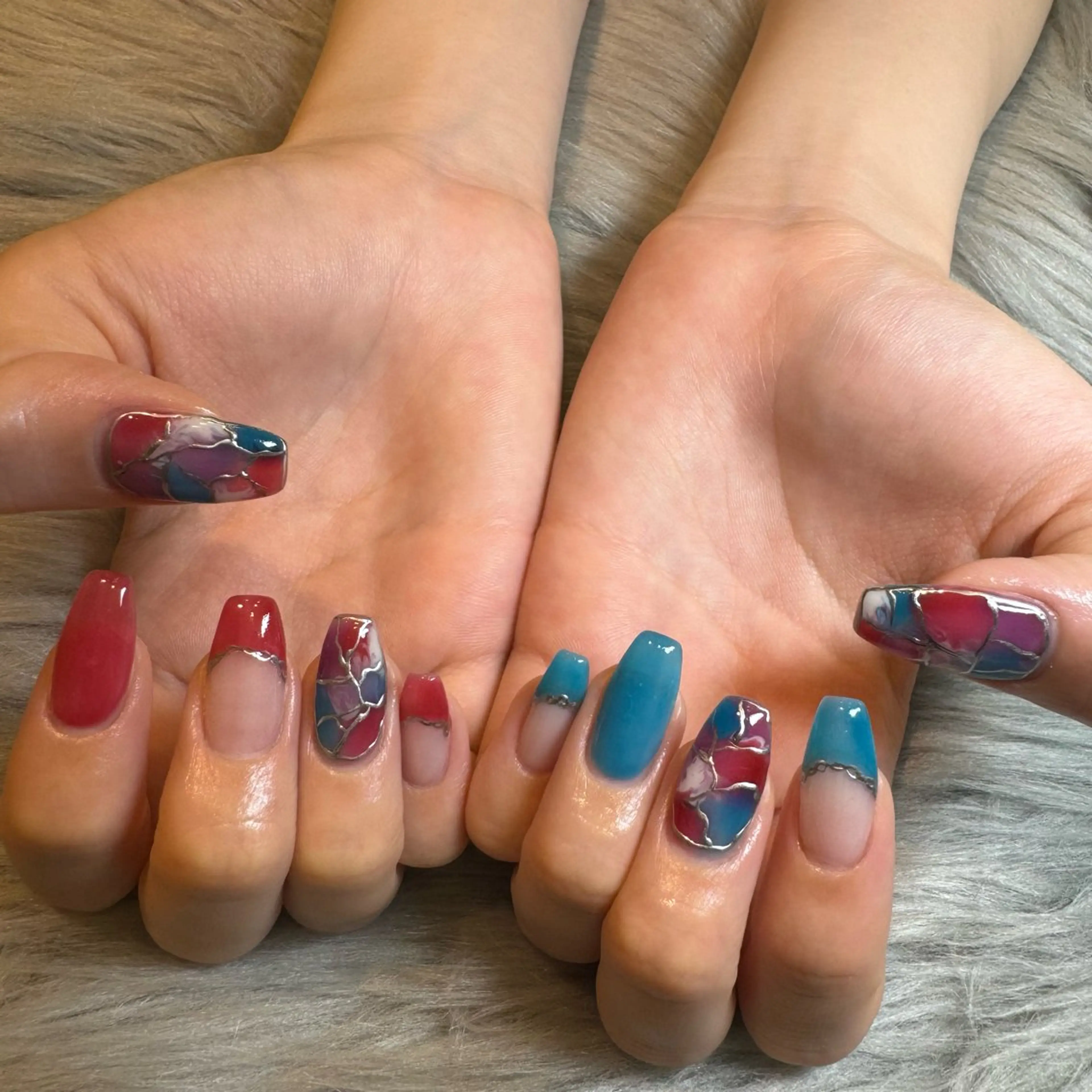 ネイル EARTH守谷店所属・🩶EARTH守谷店 YURA🦋のネイルデザイン