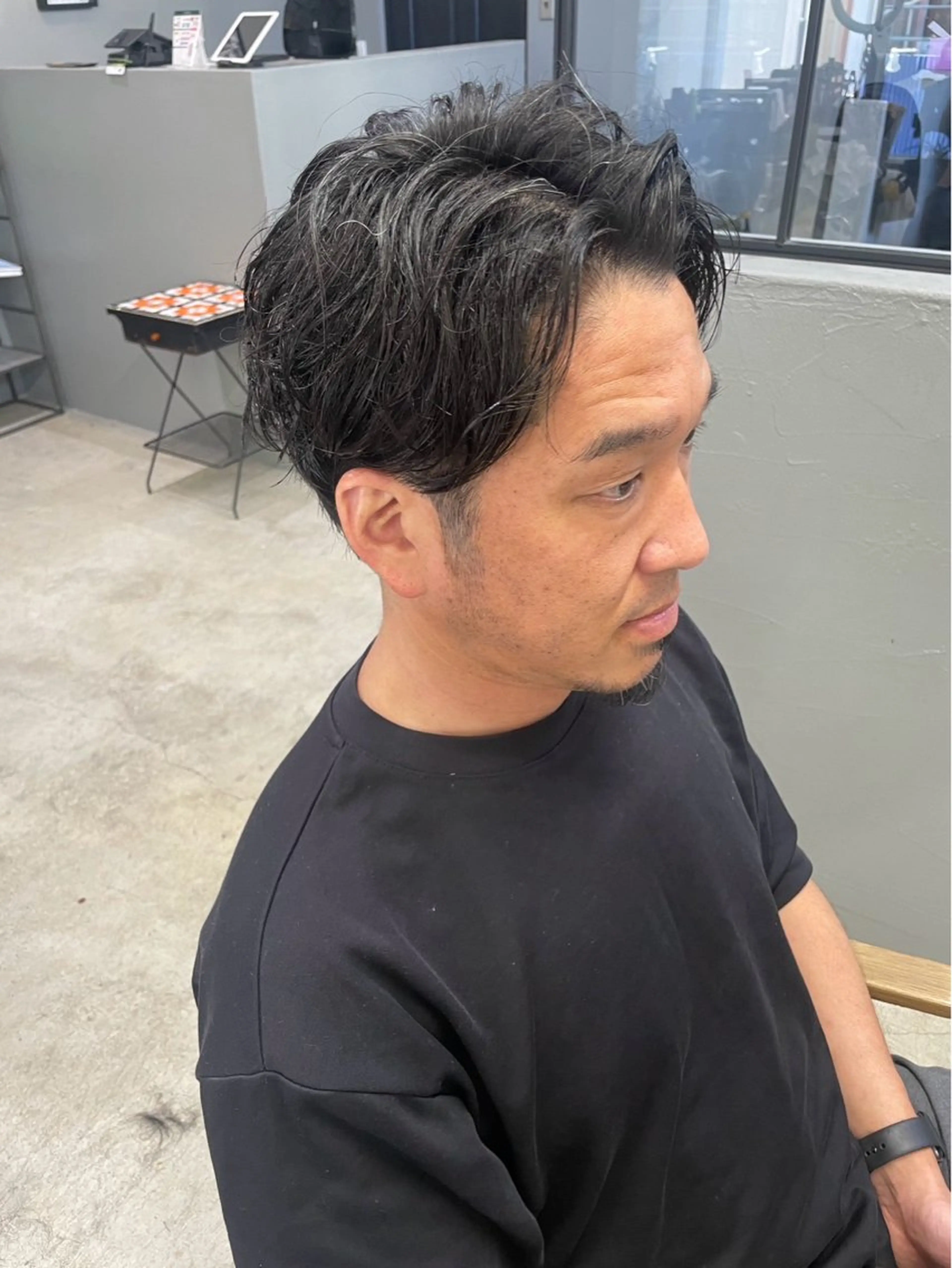 ショート パーマ メンズ カット パーマ メンズ専門サロン wokeのヘアスタイル